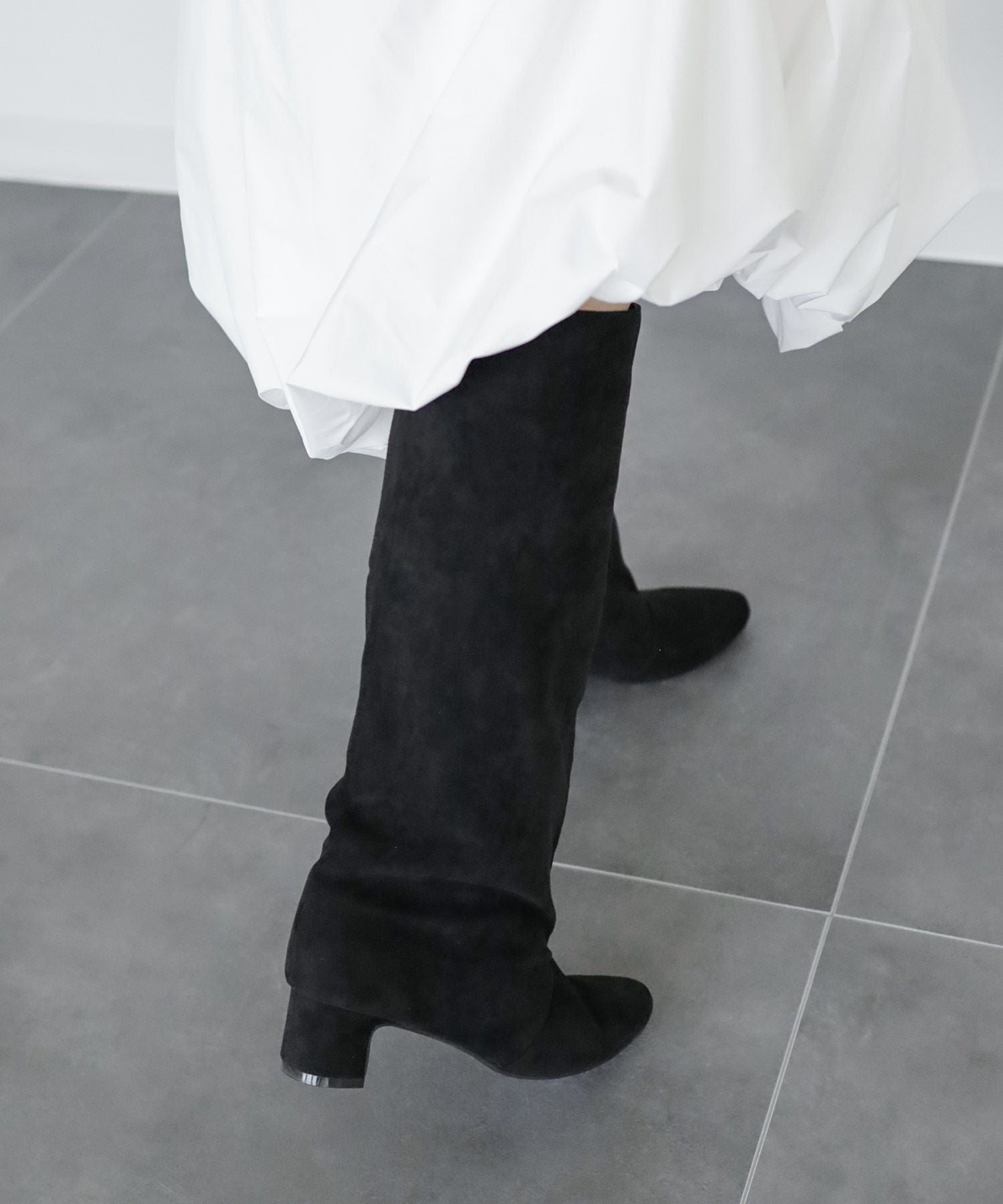 ワイドシャフトミドルヒールロングブーツ 【公式ショップ・ZOZOTOWN限定販売アイテム】 Newカラー