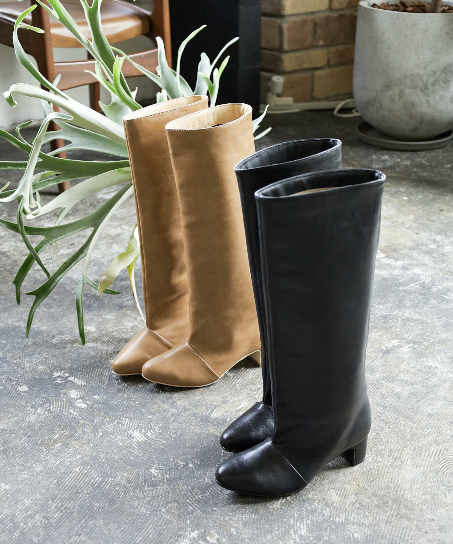 ワイドシャフトミドルヒールロングブーツ 【公式ショップ・ZOZOTOWN限定販売アイテム】 Newカラー