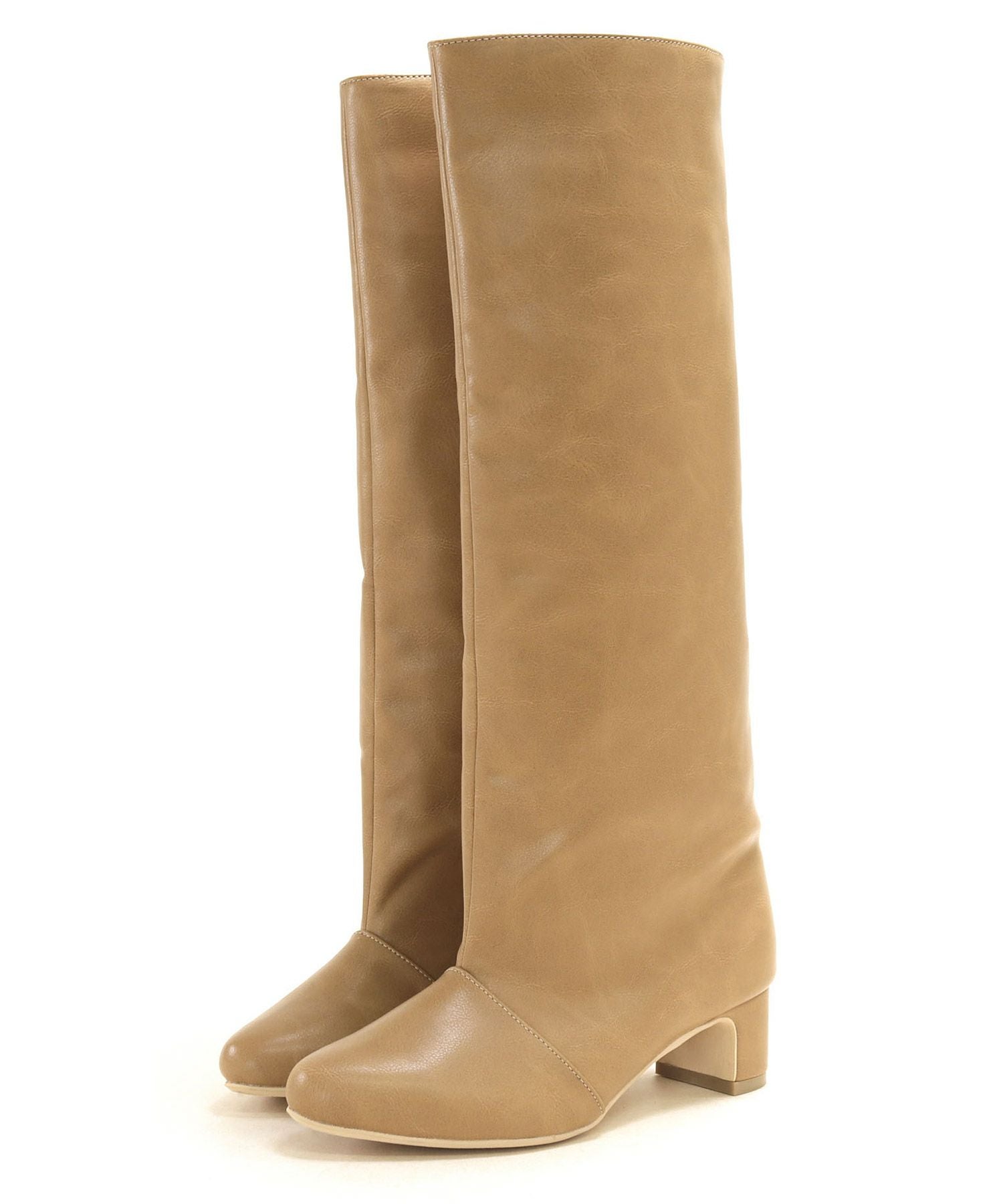 ワイドシャフトミドルヒールロングブーツ 【公式ショップ・ZOZOTOWN限定販売アイテム】 Newカラー