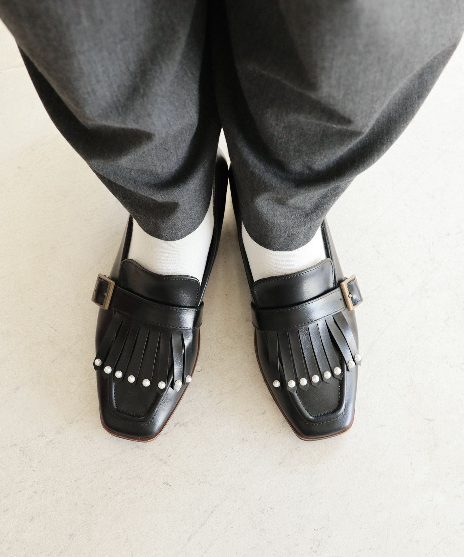 パールタッセルローヒールローファーパンプス【公式ショップ・ZOZOTOWN・Amazon限定販売アイテム】