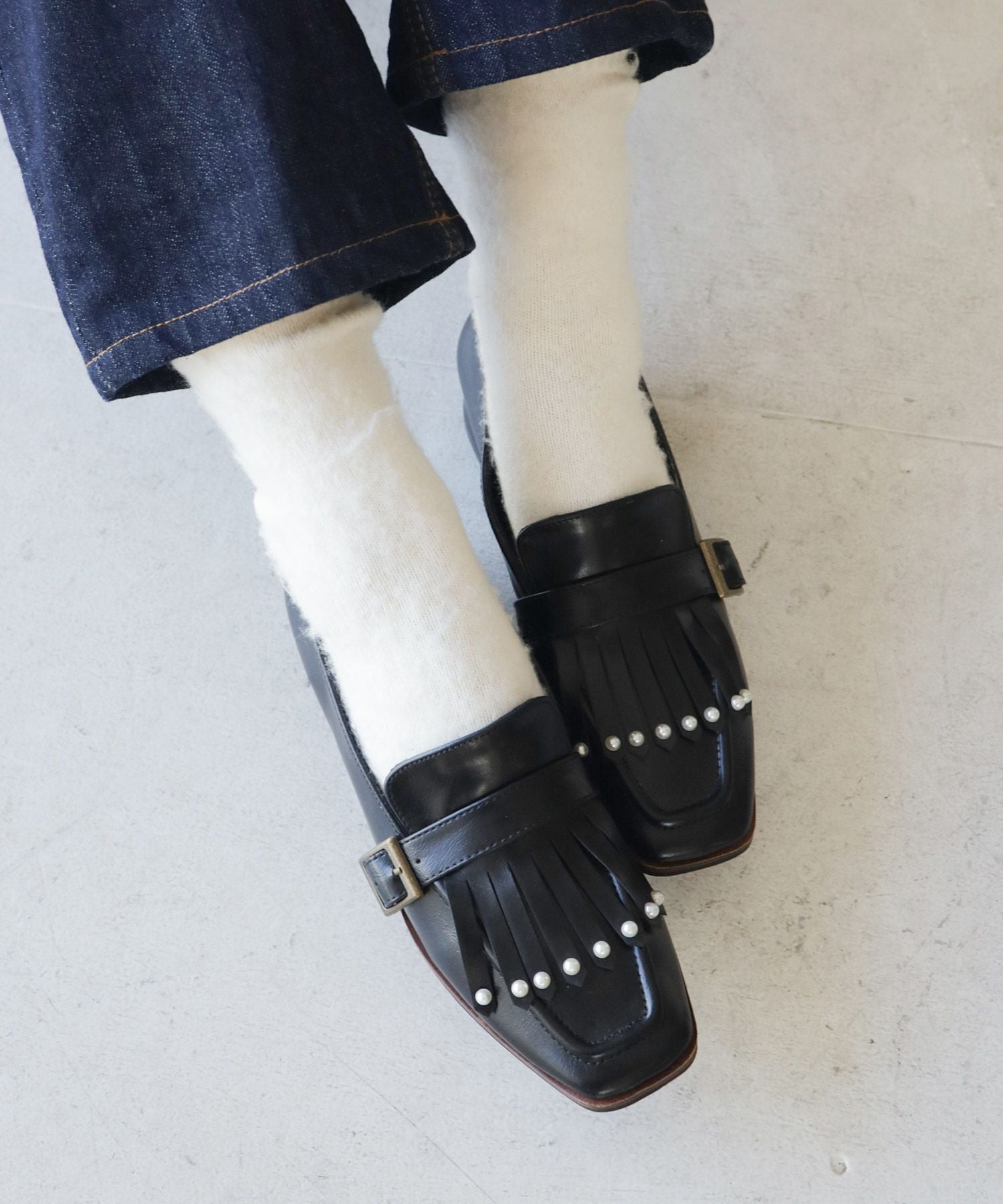 パールタッセルローヒールローファーパンプス【公式ショップ・ZOZOTOWN・Amazon限定販売アイテム】