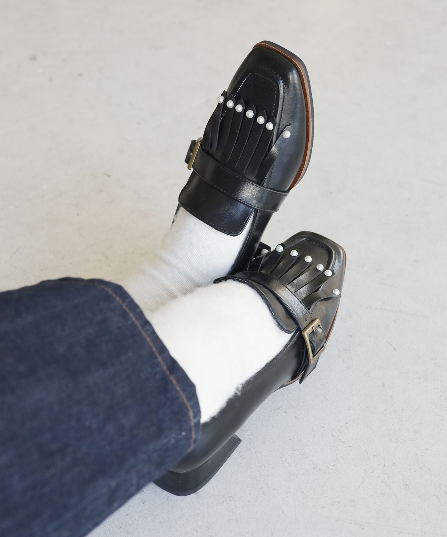 パールタッセルローヒールローファーパンプス【公式ショップ・ZOZOTOWN・Amazon限定販売アイテム】