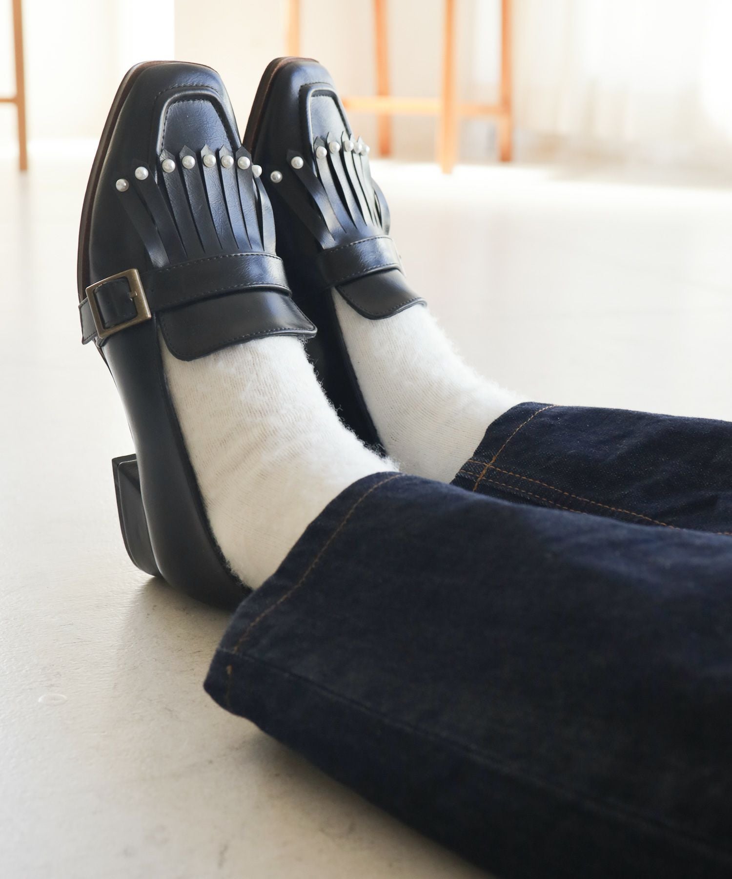 パールタッセルローヒールローファーパンプス【公式ショップ・ZOZOTOWN・Amazon限定販売アイテム】