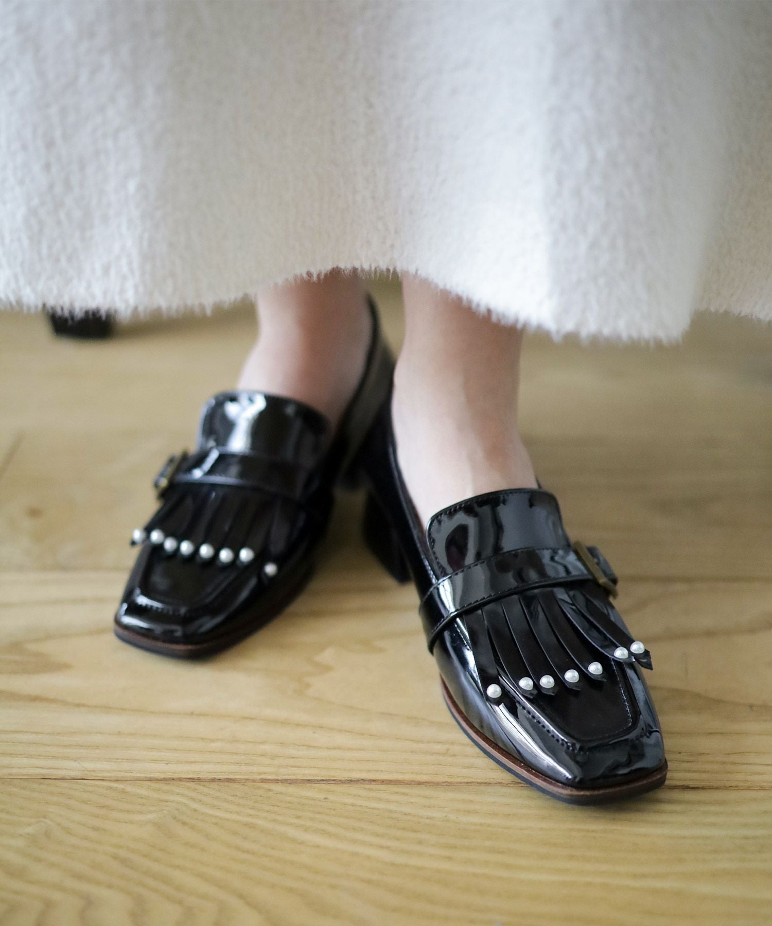 パールタッセルローヒールローファーパンプス【公式ショップ・ZOZOTOWN・Amazon限定販売アイテム】