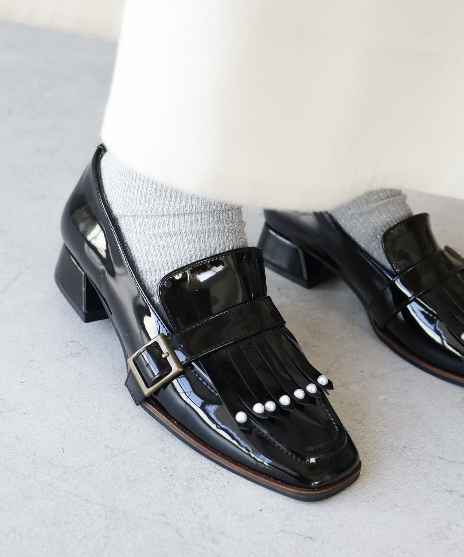 パールタッセルローヒールローファーパンプス【公式ショップ・ZOZOTOWN・Amazon限定販売アイテム】