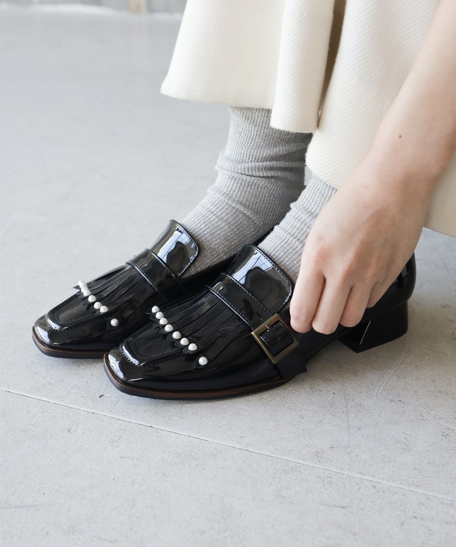 パールタッセルローヒールローファーパンプス【公式ショップ・ZOZOTOWN・Amazon限定販売アイテム】