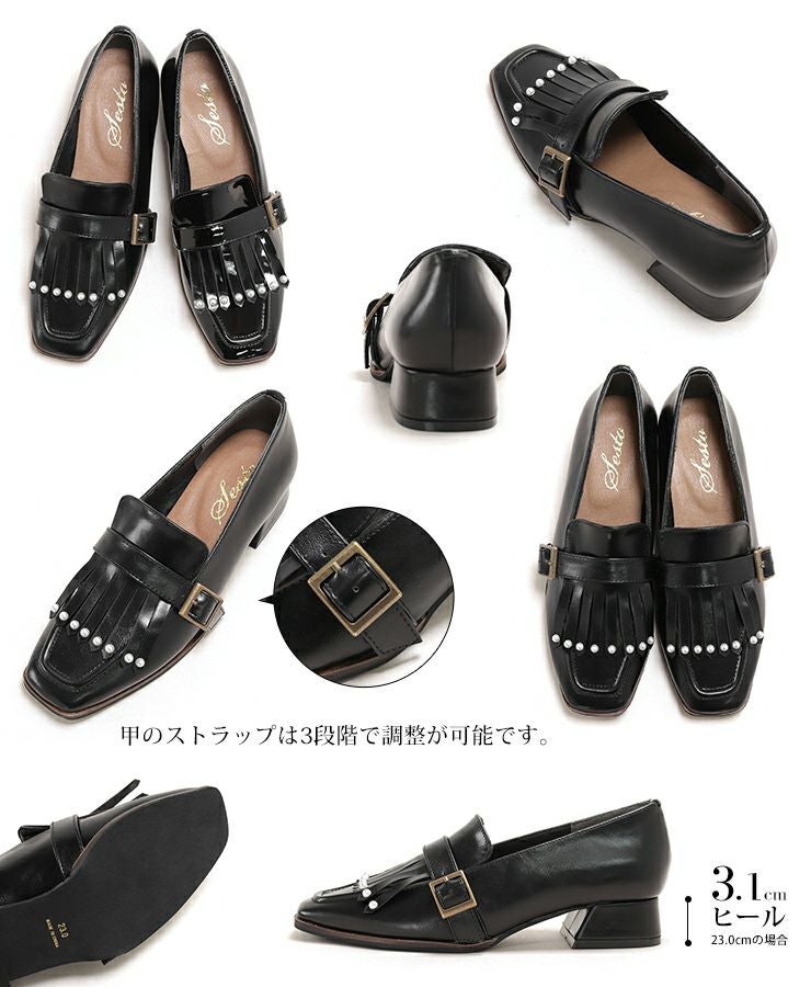 パールタッセルローヒールローファーパンプス【公式ショップ・ZOZOTOWN・Amazon限定販売アイテム】