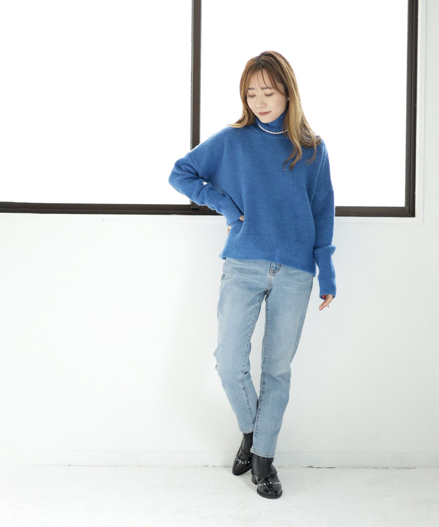 パール×ウイングチップショートブーツ▲返品不可