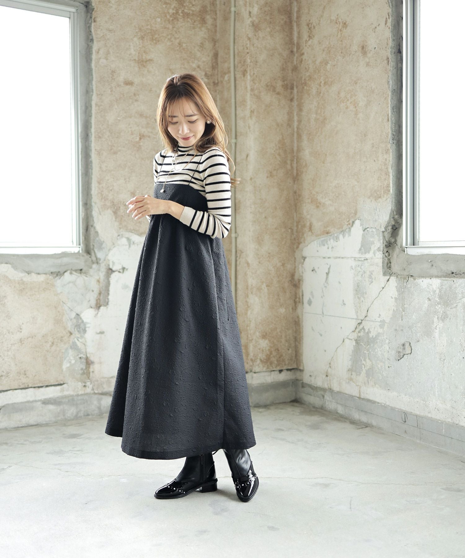 パール×ウイングチップショートブーツ▲返品不可