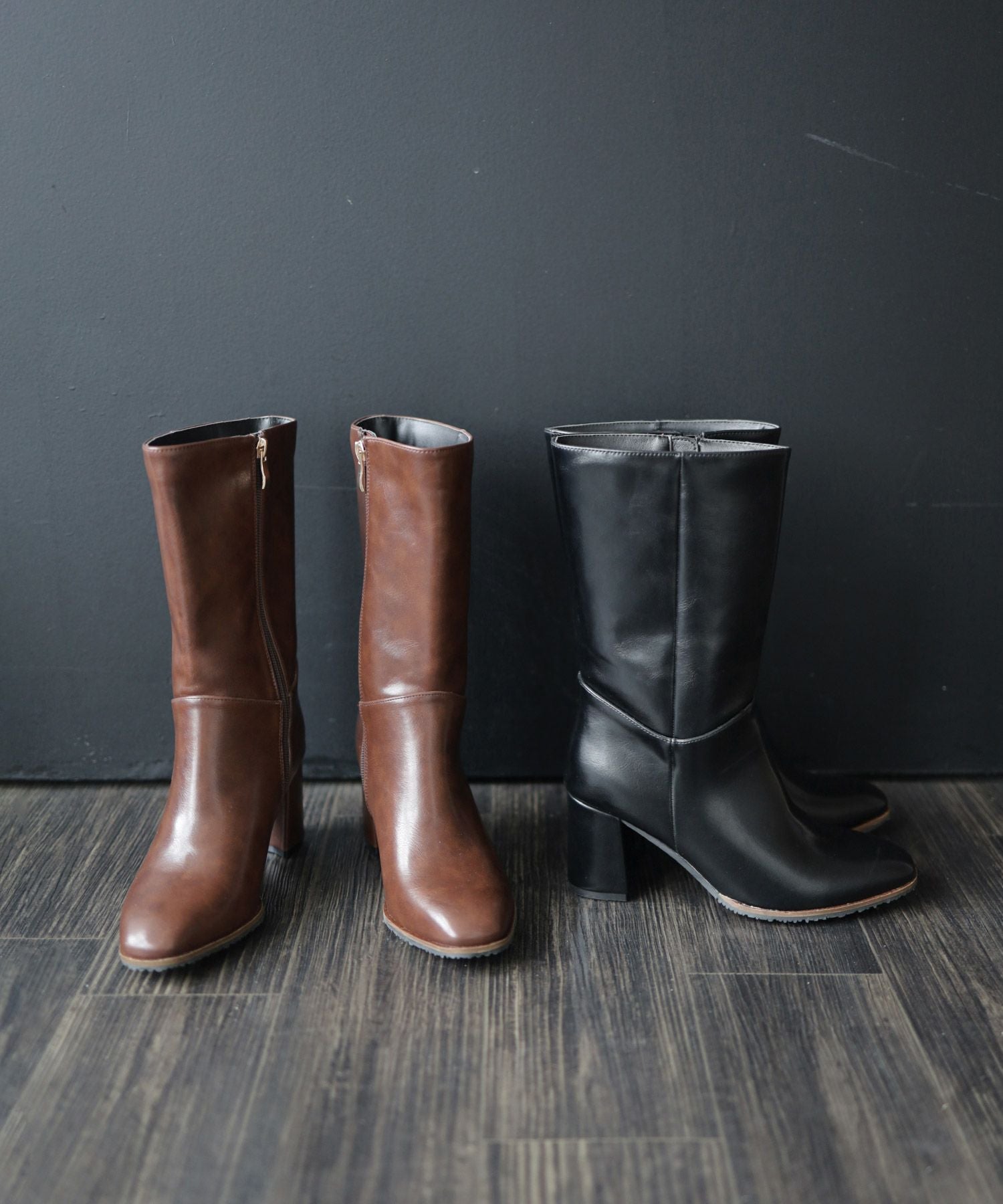 チャンキーヒールミドルブーツ【公式ショップ・ZOZOTOWN・Amazon限定