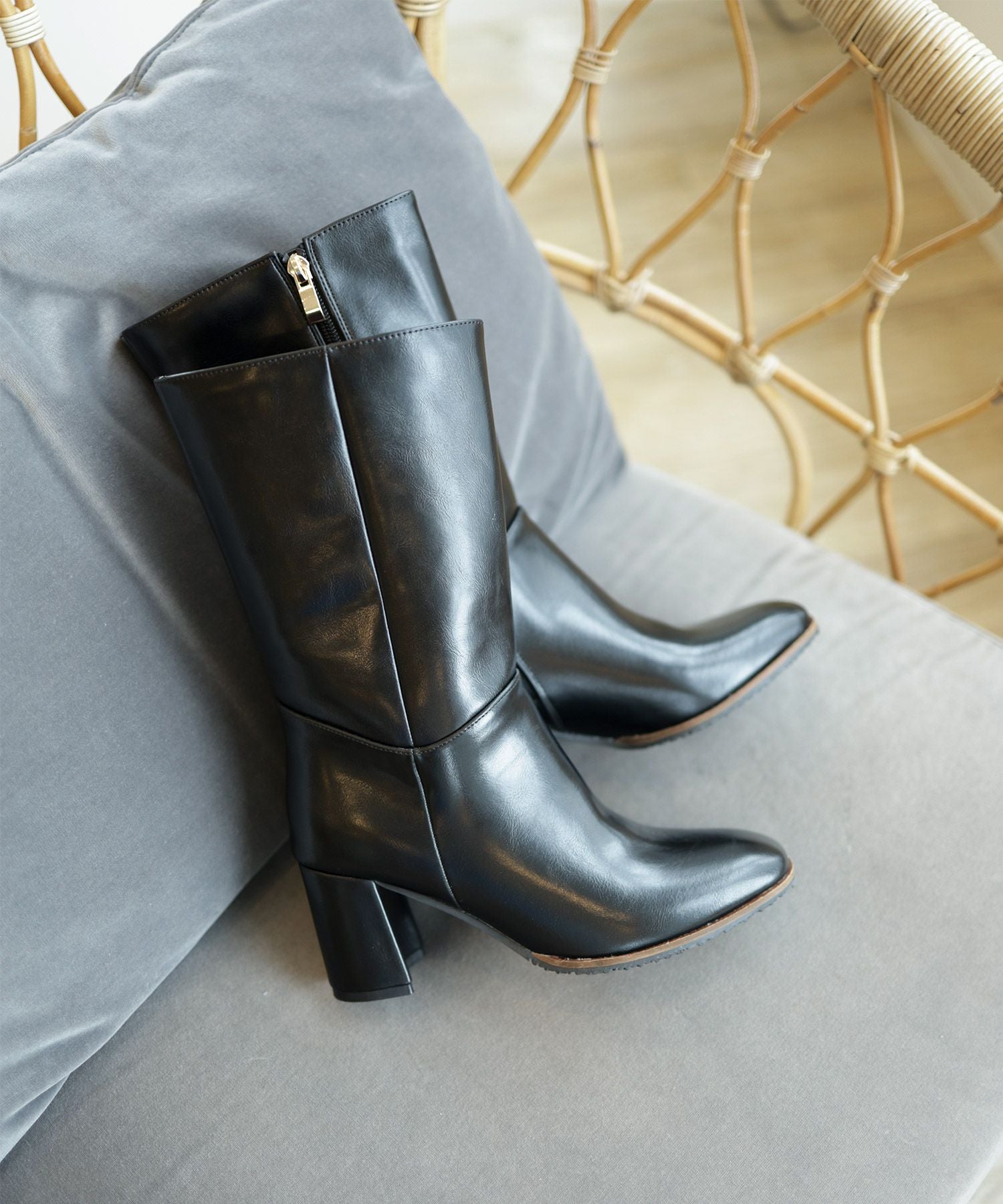 チャンキーヒールミドルブーツ【公式ショップ・ZOZOTOWN・Amazon限定販売アイテム】▲返品不可