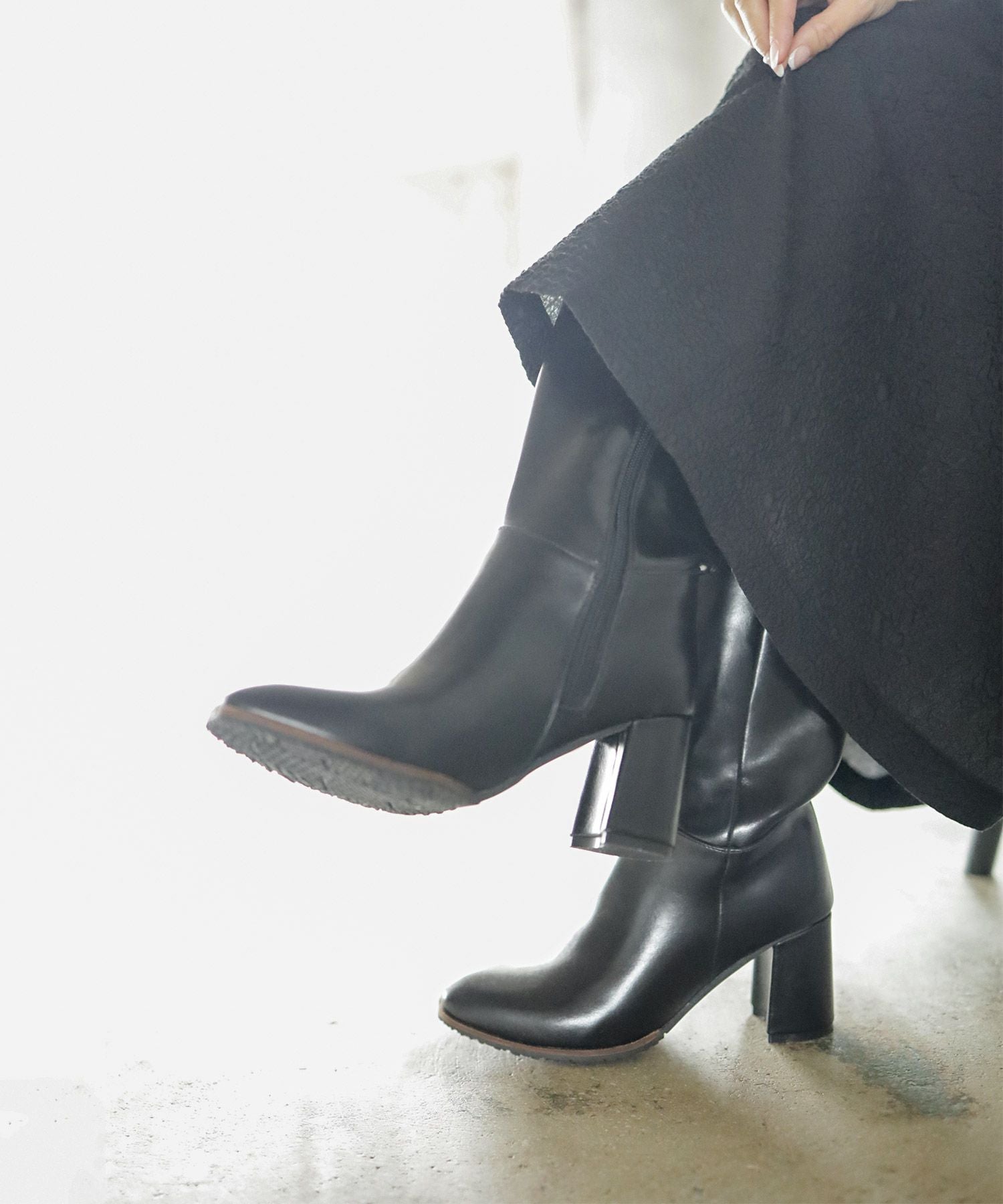 チャンキーヒールミドルブーツ【公式ショップ・ZOZOTOWN・Amazon限定販売アイテム】▲返品不可