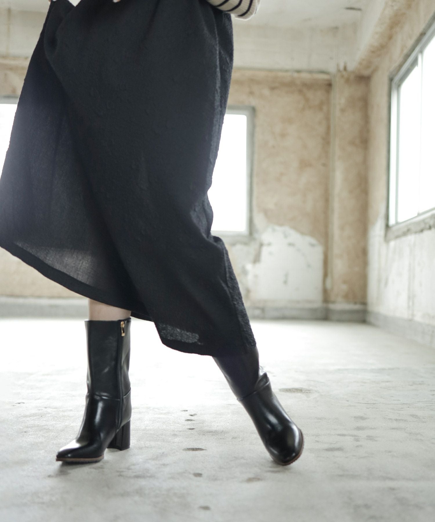 チャンキーヒールミドルブーツ【公式ショップ・ZOZOTOWN・Amazon限定販売アイテム】▲返品不可