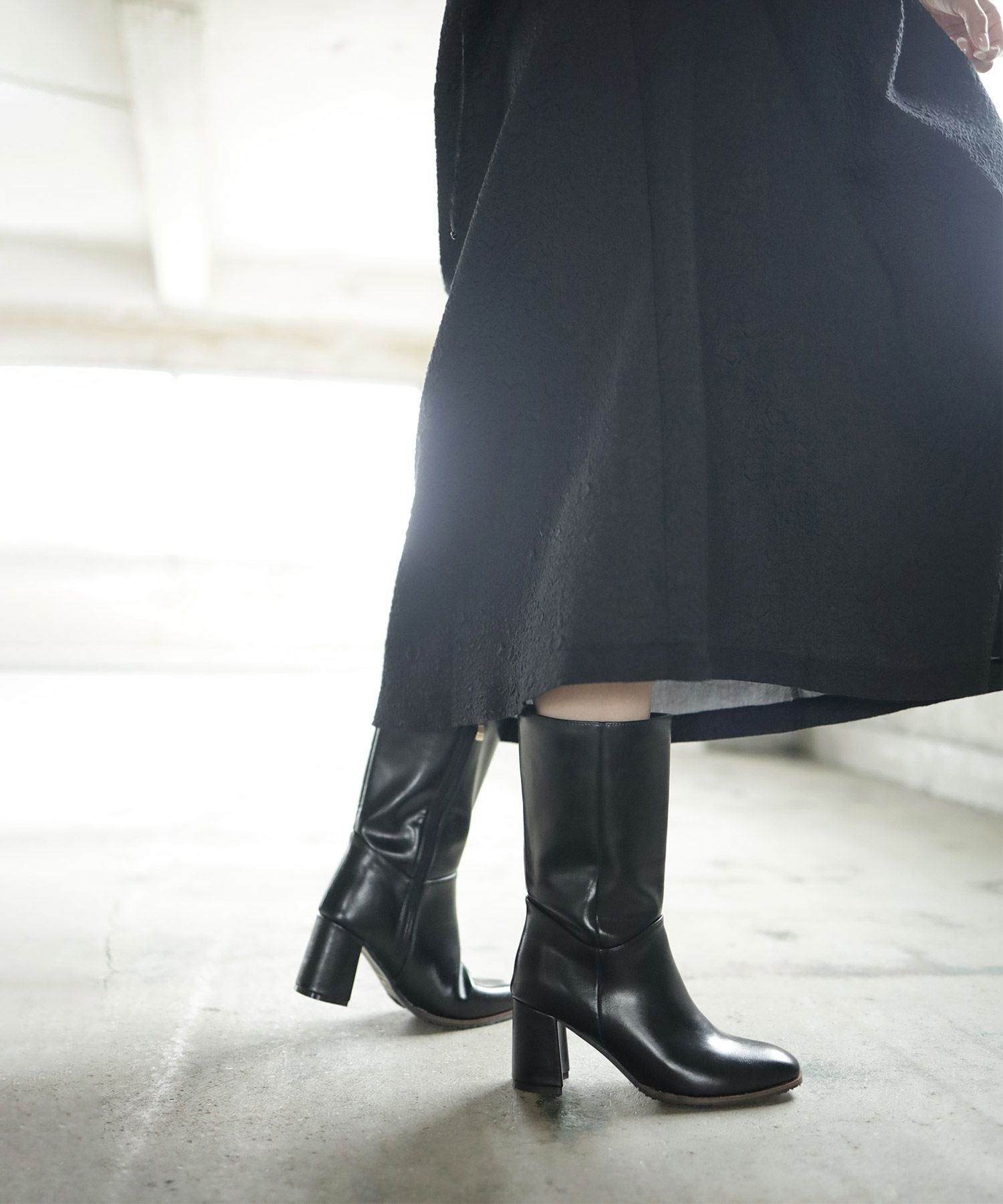 チャンキーヒールミドルブーツ【公式ショップ・ZOZOTOWN・Amazon限定販売アイテム】▲返品不可