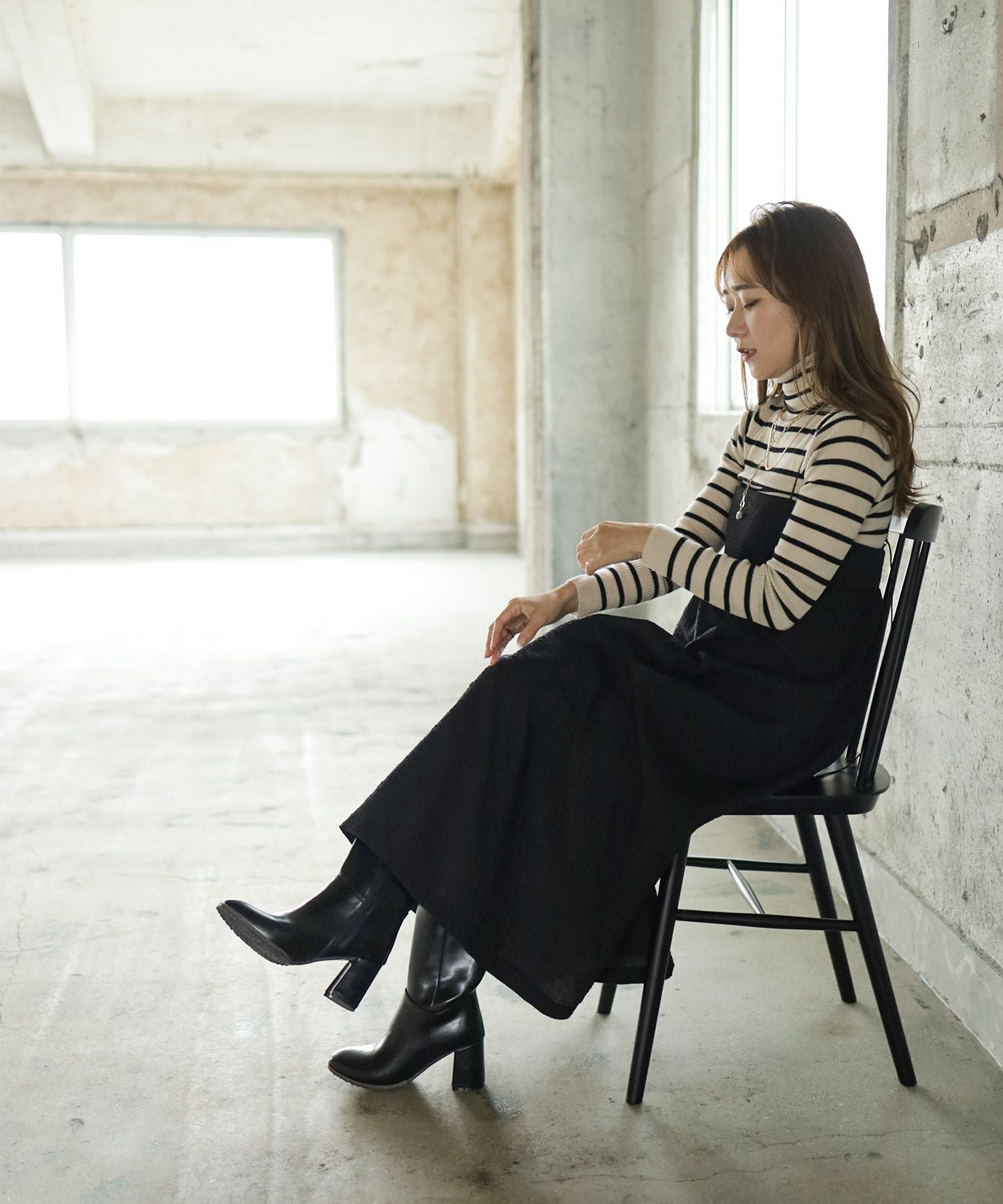 チャンキーヒールミドルブーツ【公式ショップ・ZOZOTOWN・Amazon限定販売アイテム】▲返品不可