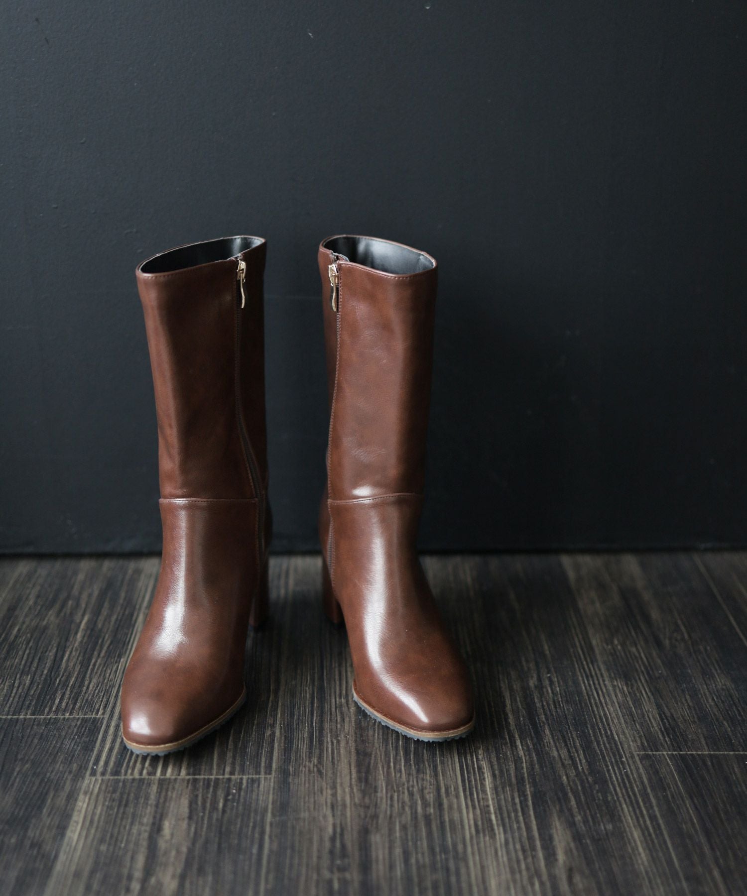 チャンキーヒールミドルブーツ【公式ショップ・ZOZOTOWN・Amazon限定販売アイテム】▲返品不可