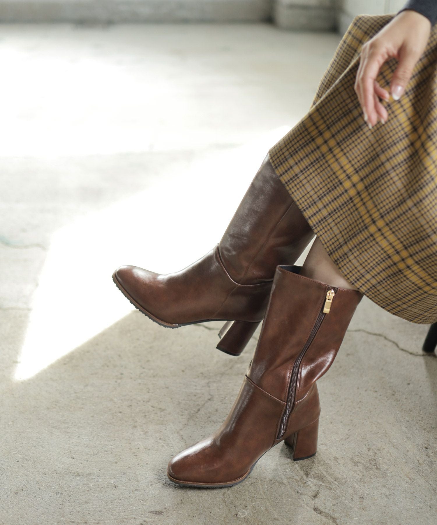 チャンキーヒールミドルブーツ【公式ショップ・ZOZOTOWN・Amazon限定