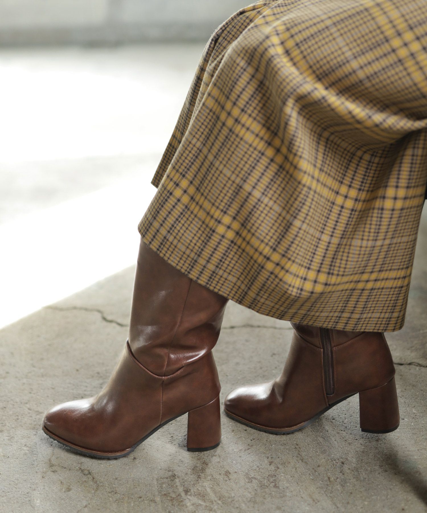 チャンキーヒールミドルブーツ【公式ショップ・ZOZOTOWN・Amazon限定販売アイテム】▲返品不可