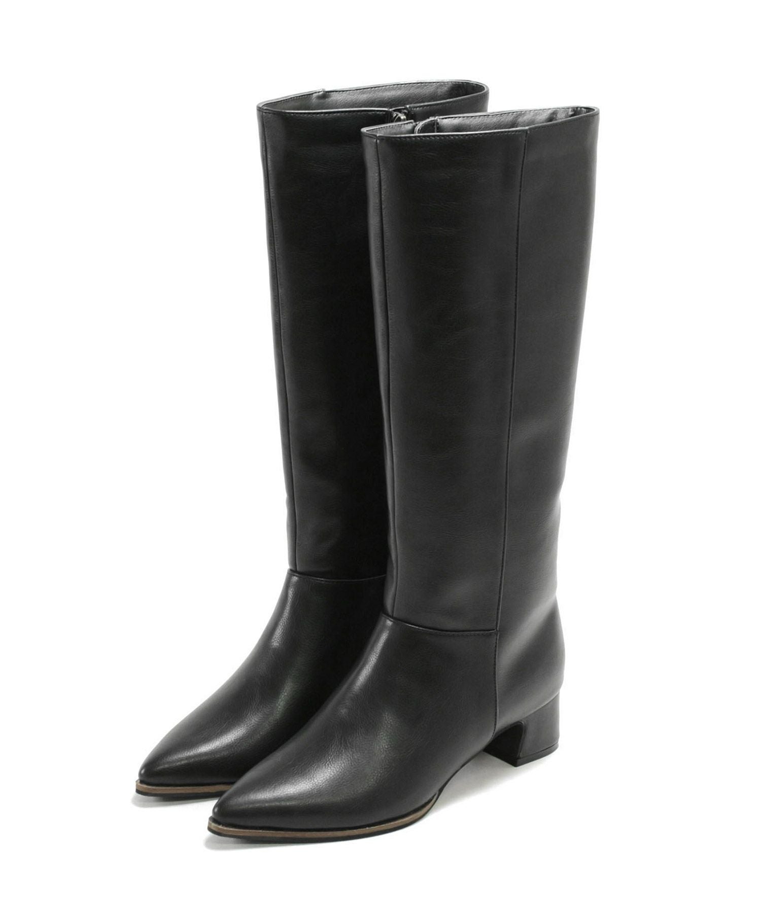 ポインテッドトゥストレートロングブーツ