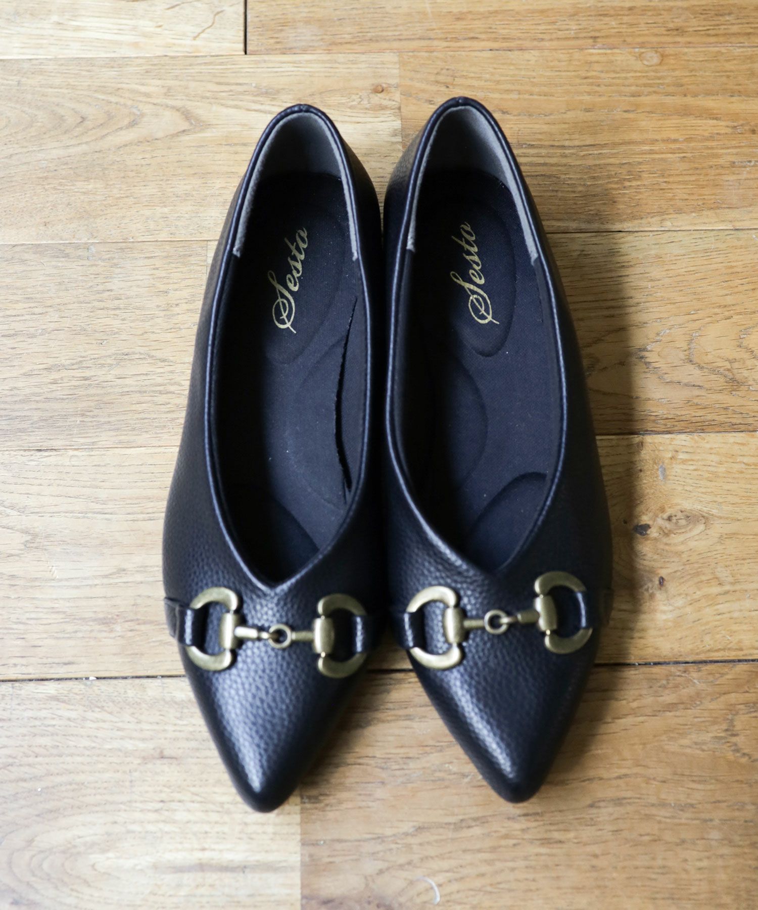 生活防水！晴雨兼用アンティークビットポインテッドトゥレインパンプス/レインシューズ