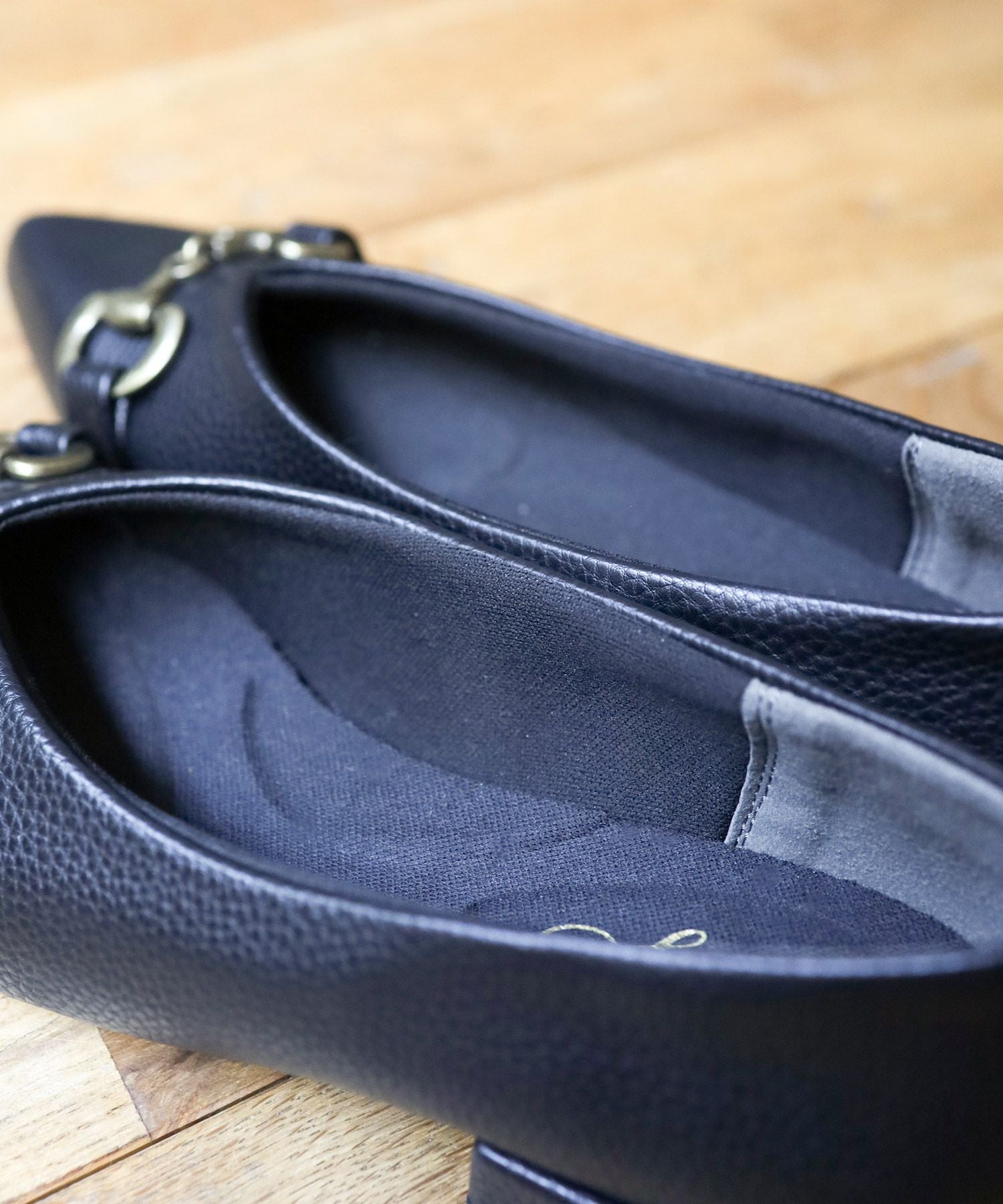 生活防水!晴雨兼用アンティークビットポインテッドトゥレインパンプス/レインシューズ