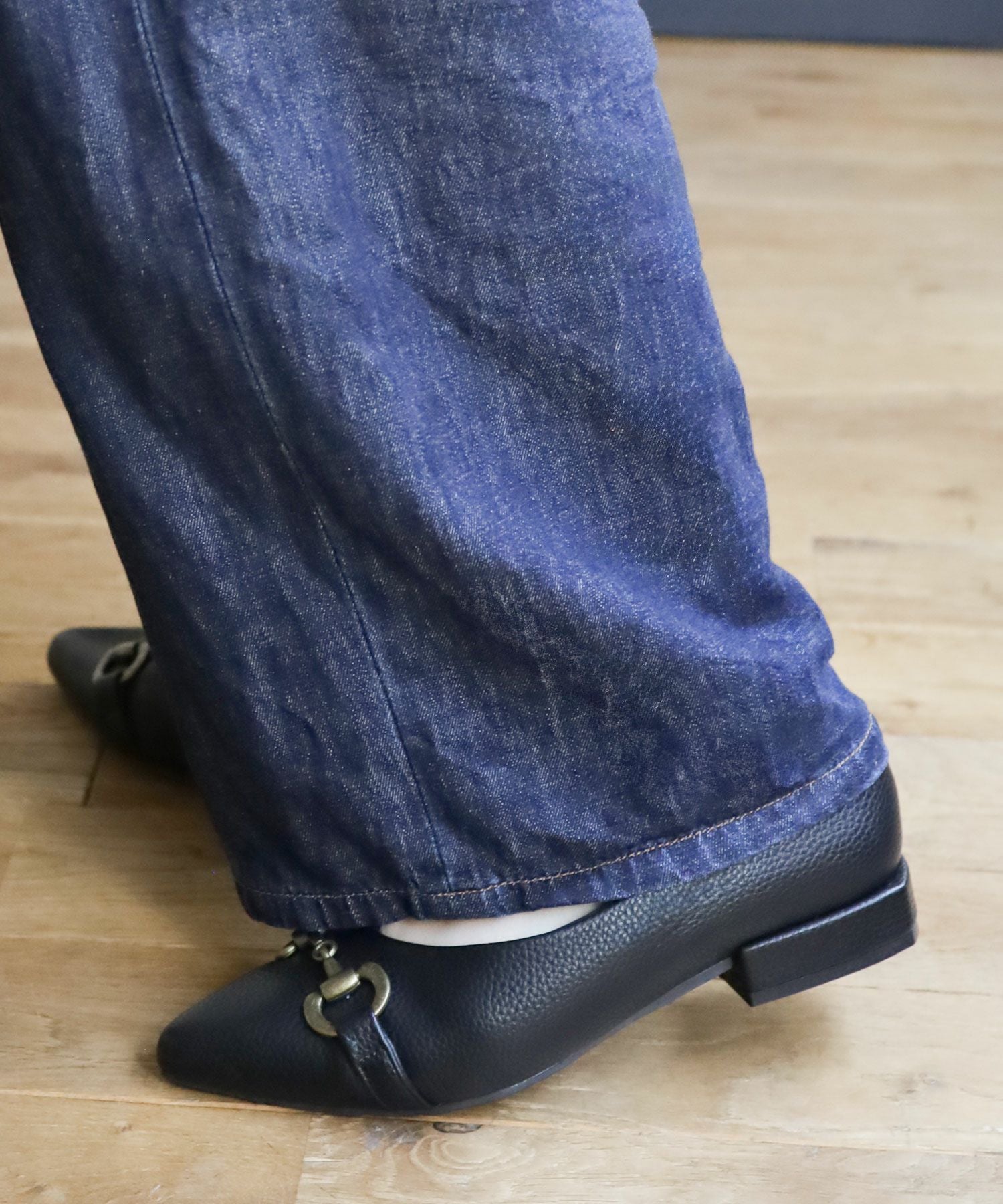 生活防水!晴雨兼用アンティークビットポインテッドトゥレインパンプス/レインシューズ