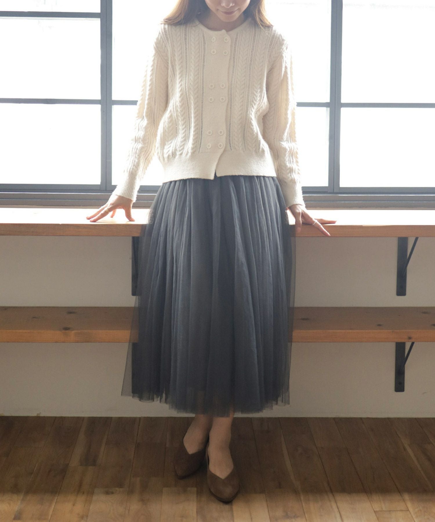 革ピース×ウッドヒールのポインテッドトゥパンプス▲返品交換不可