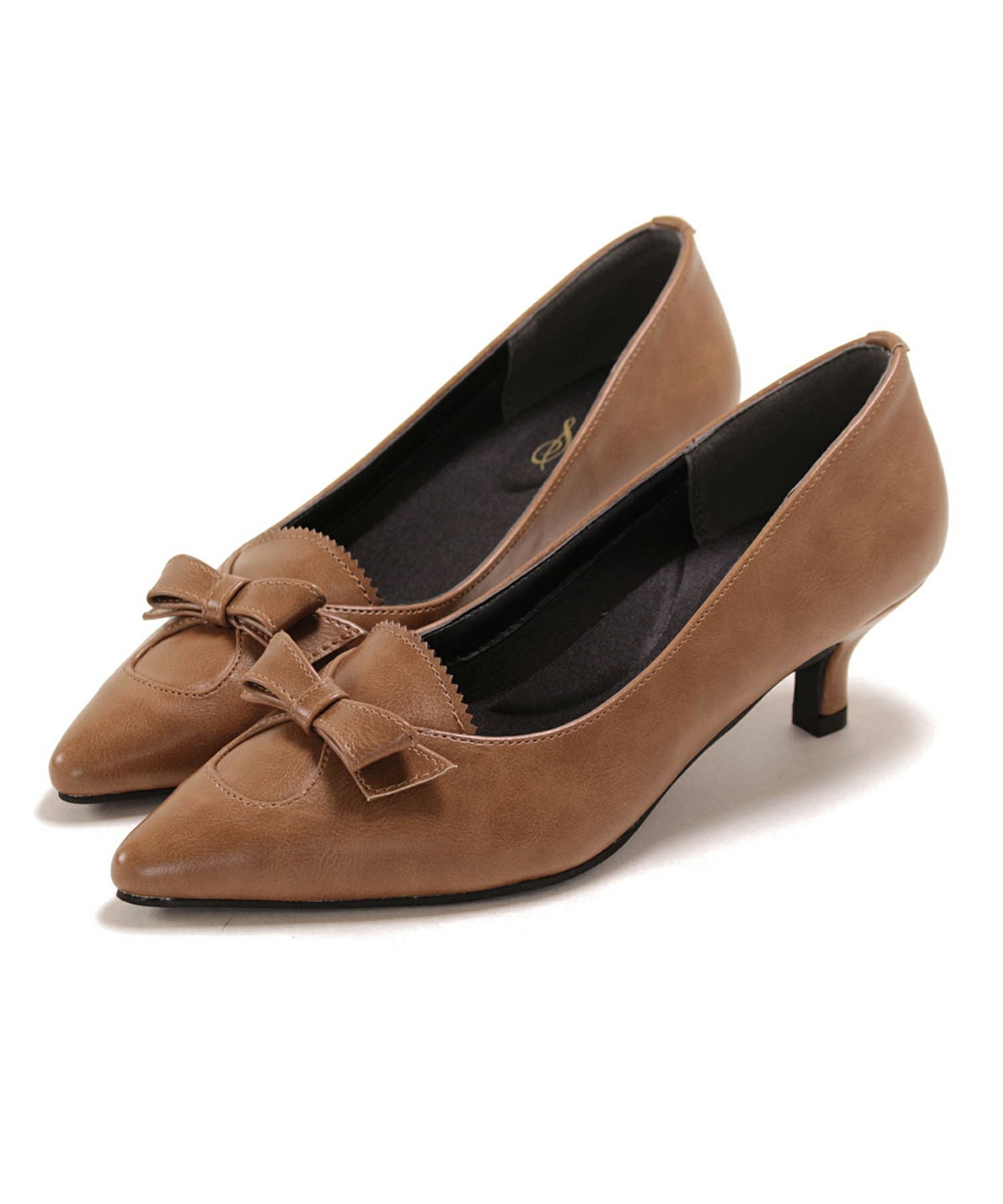 リボン付きキトゥンヒールクラシカルパンプス | SESTO(セスト