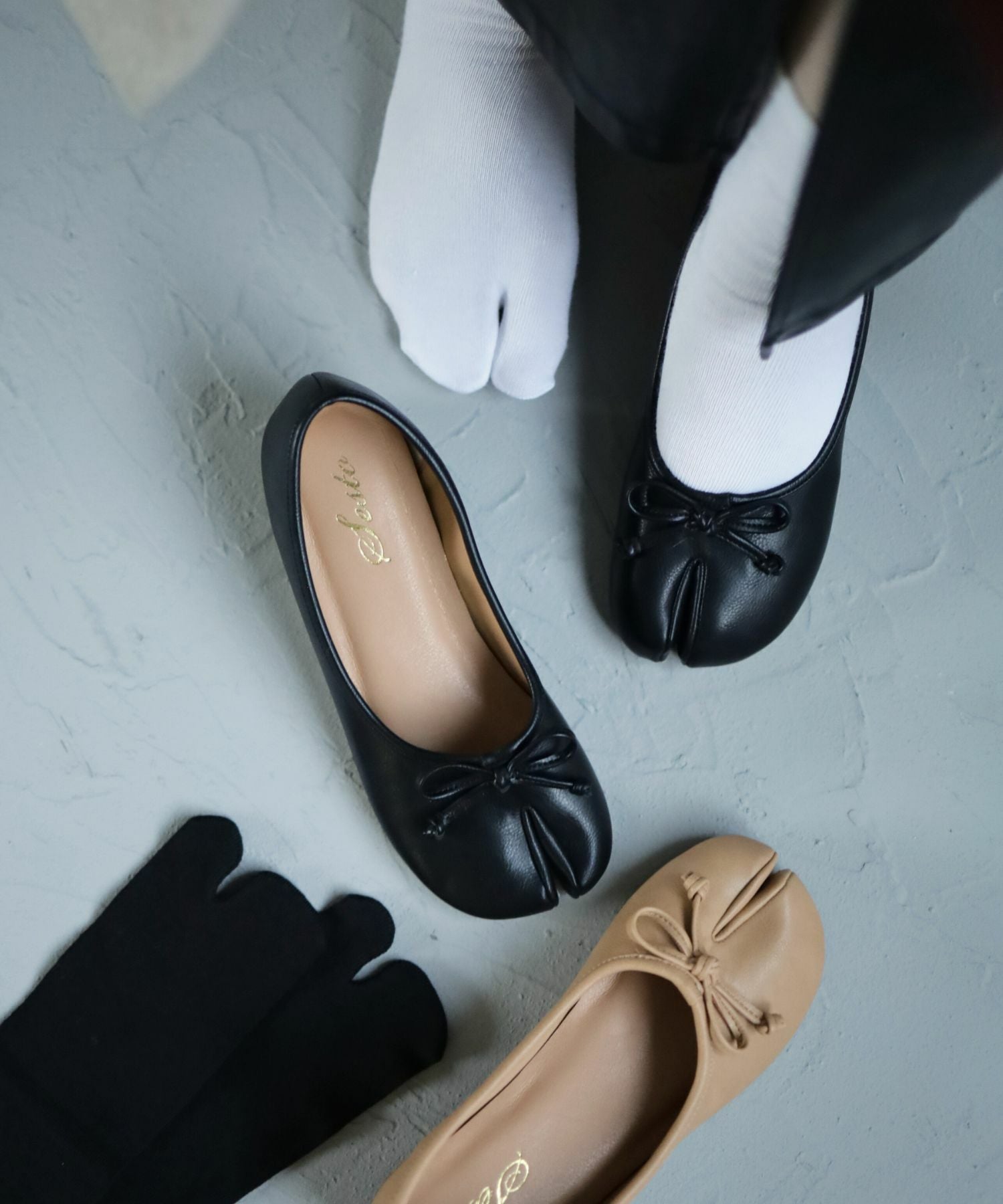 ローヒールタビパンプス▲返品不可