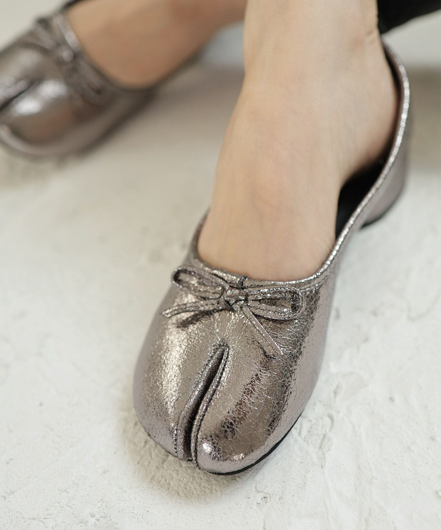 ローヒールタビパンプス▲返品不可