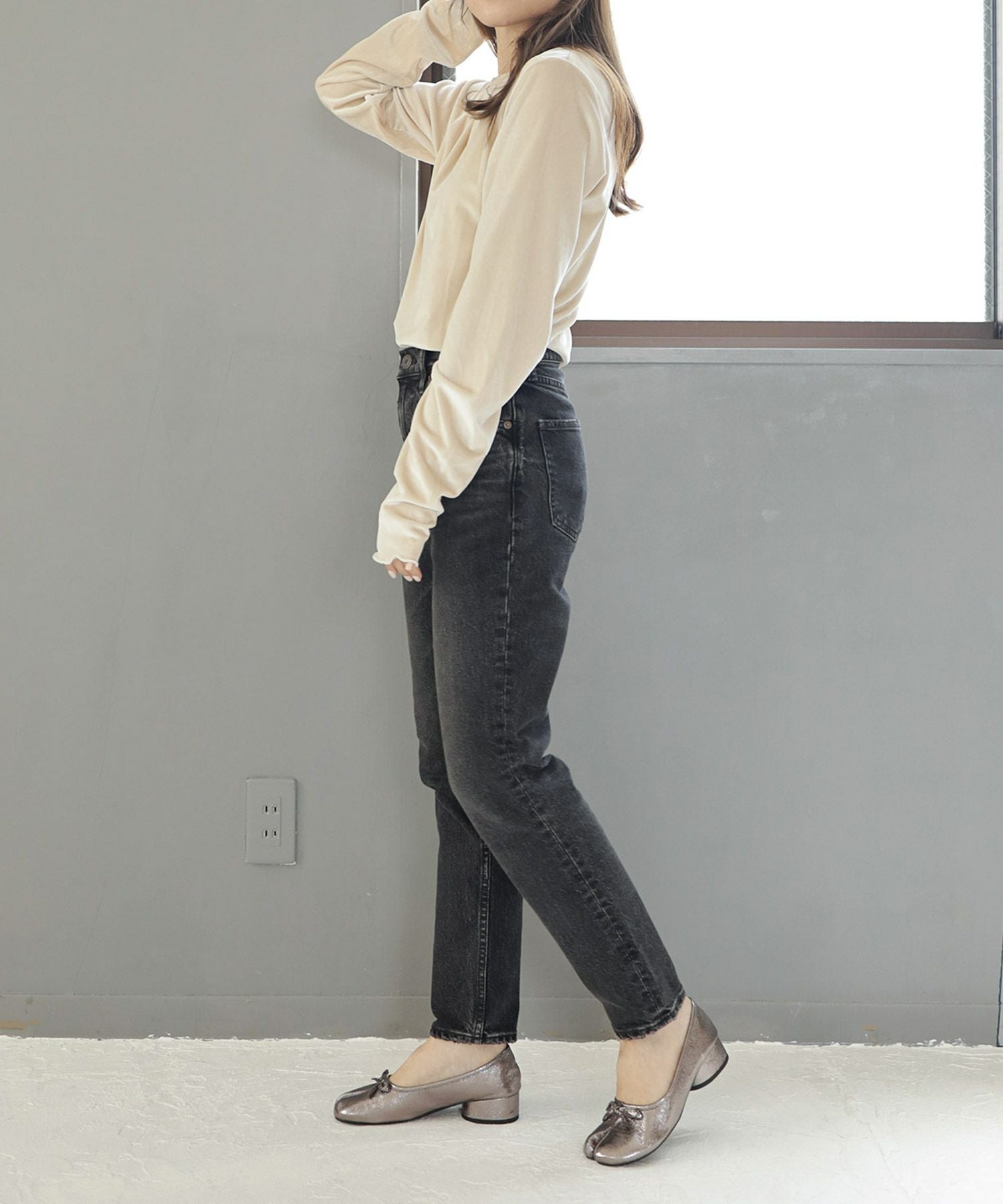 ローヒールタビパンプス▲返品不可