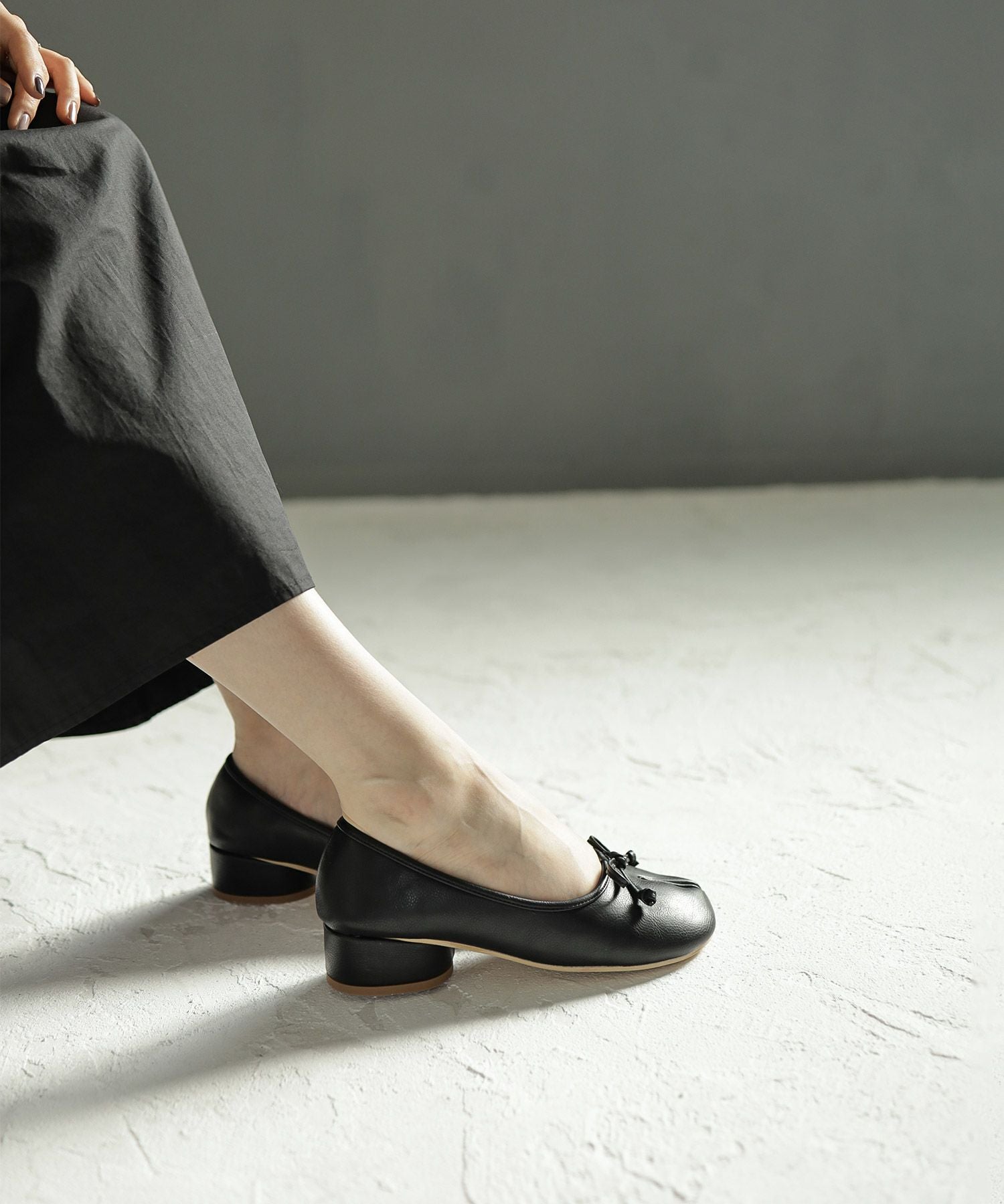 ローヒールタビパンプス▲返品不可