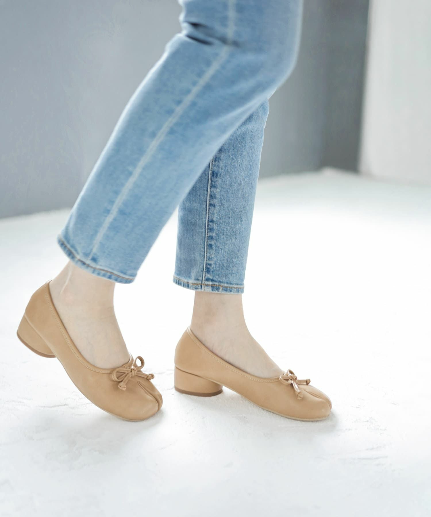 ローヒールタビパンプス▲返品不可