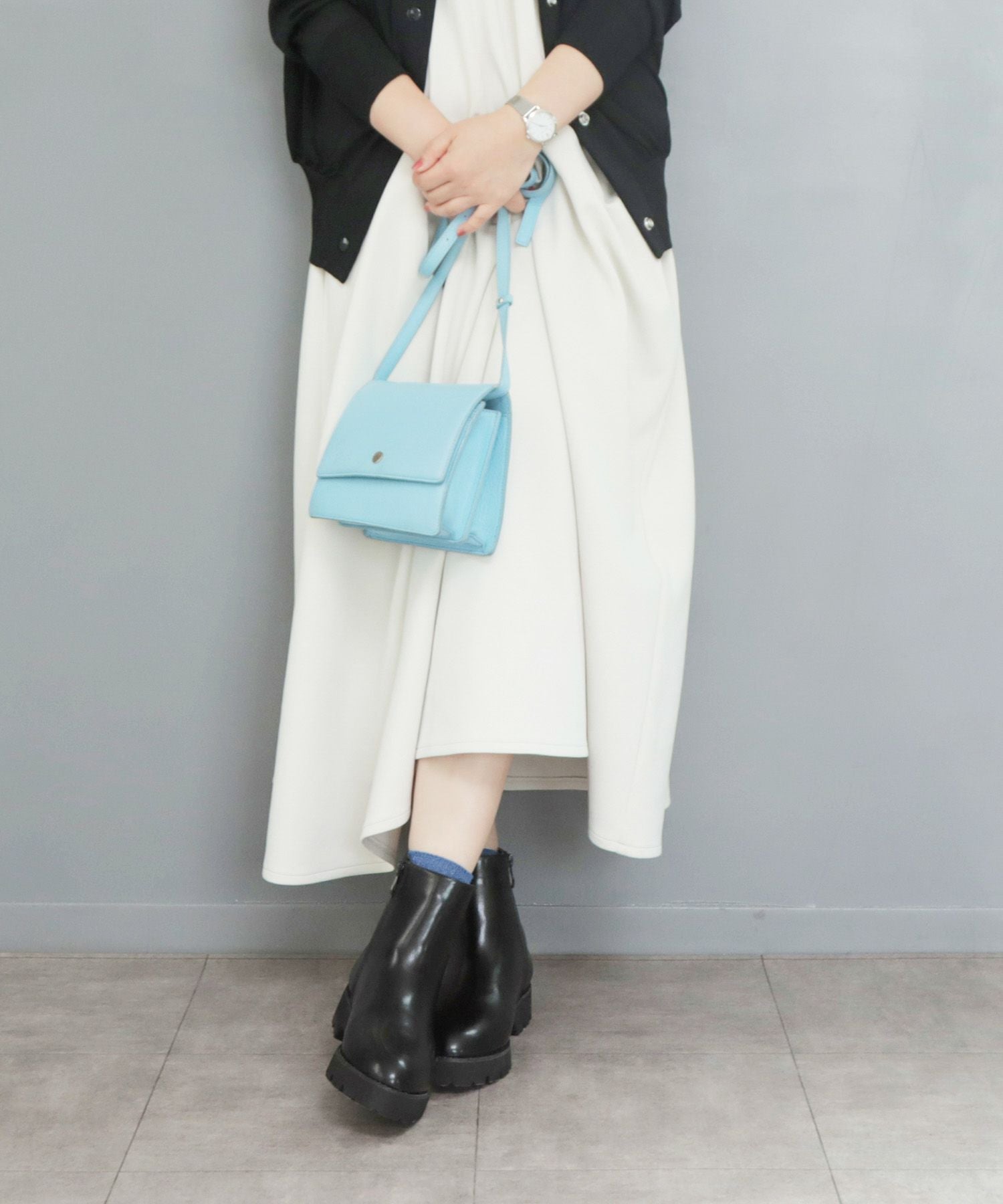 【4E幅広・大きいサイズ】厚底サイドゴアショートブーツ