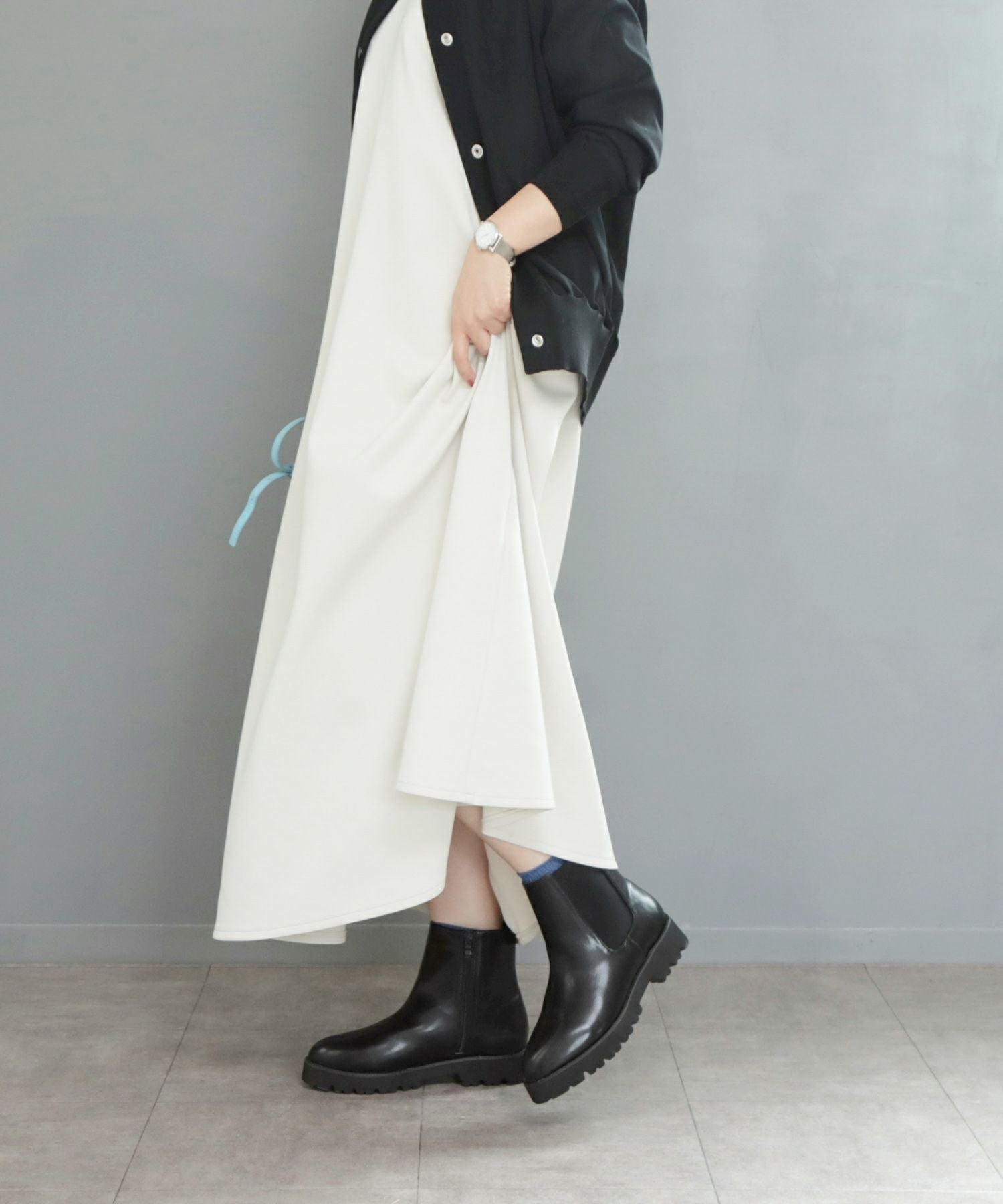 【4E幅広・大きいサイズ】厚底サイドゴアショートブーツ