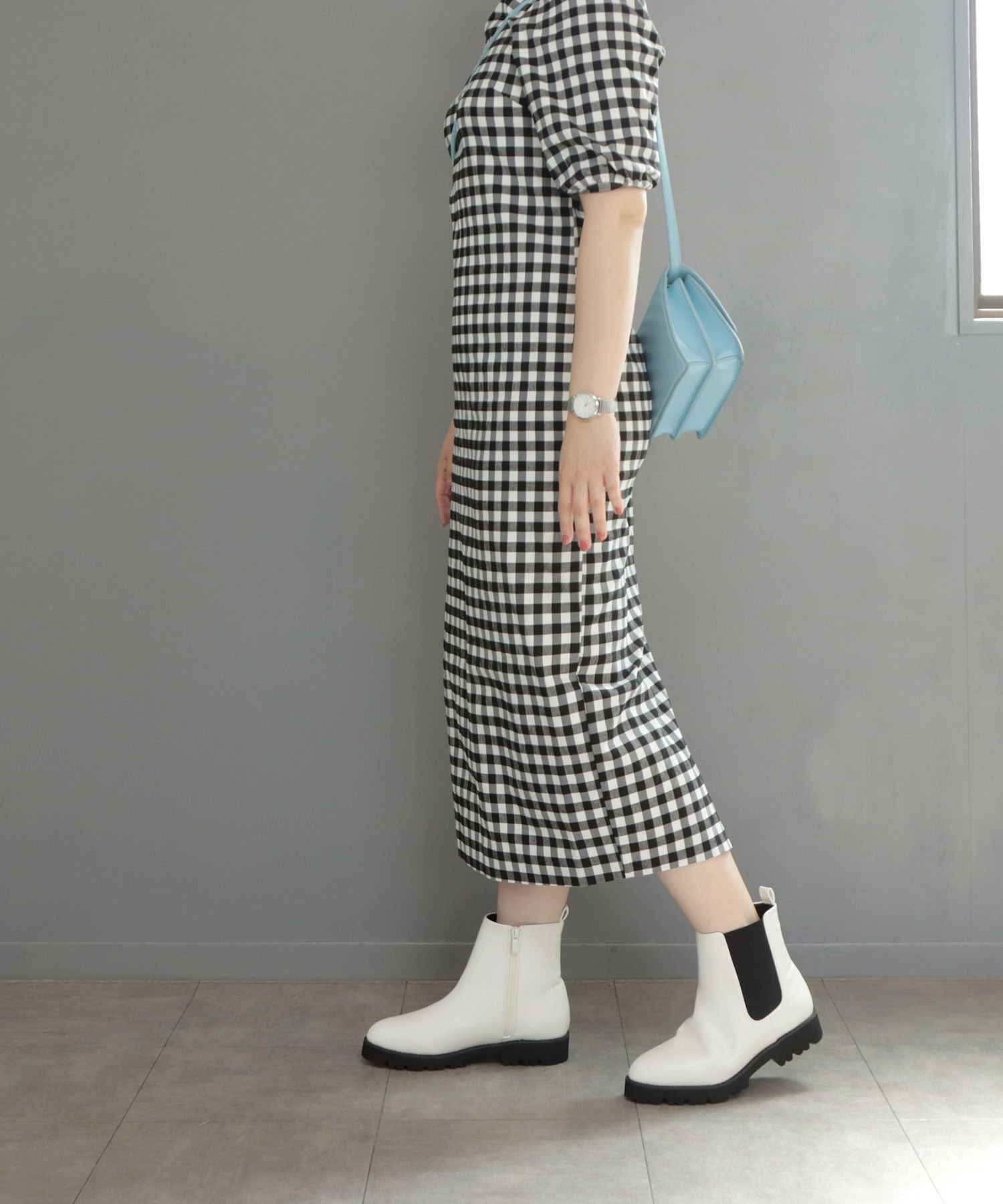 【4E幅広・大きいサイズ】厚底サイドゴアショートブーツ