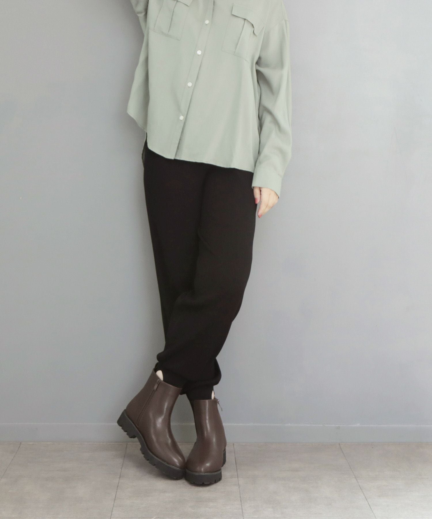 【4E幅広・大きいサイズ】厚底サイドゴアショートブーツ