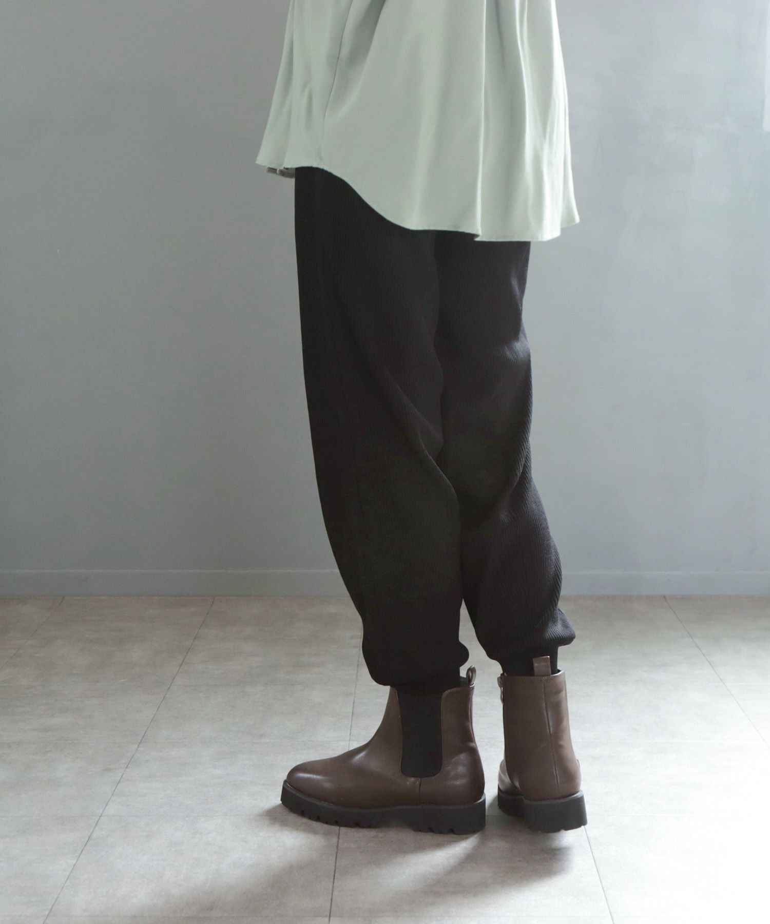 【4E幅広・大きいサイズ】厚底サイドゴアショートブーツ