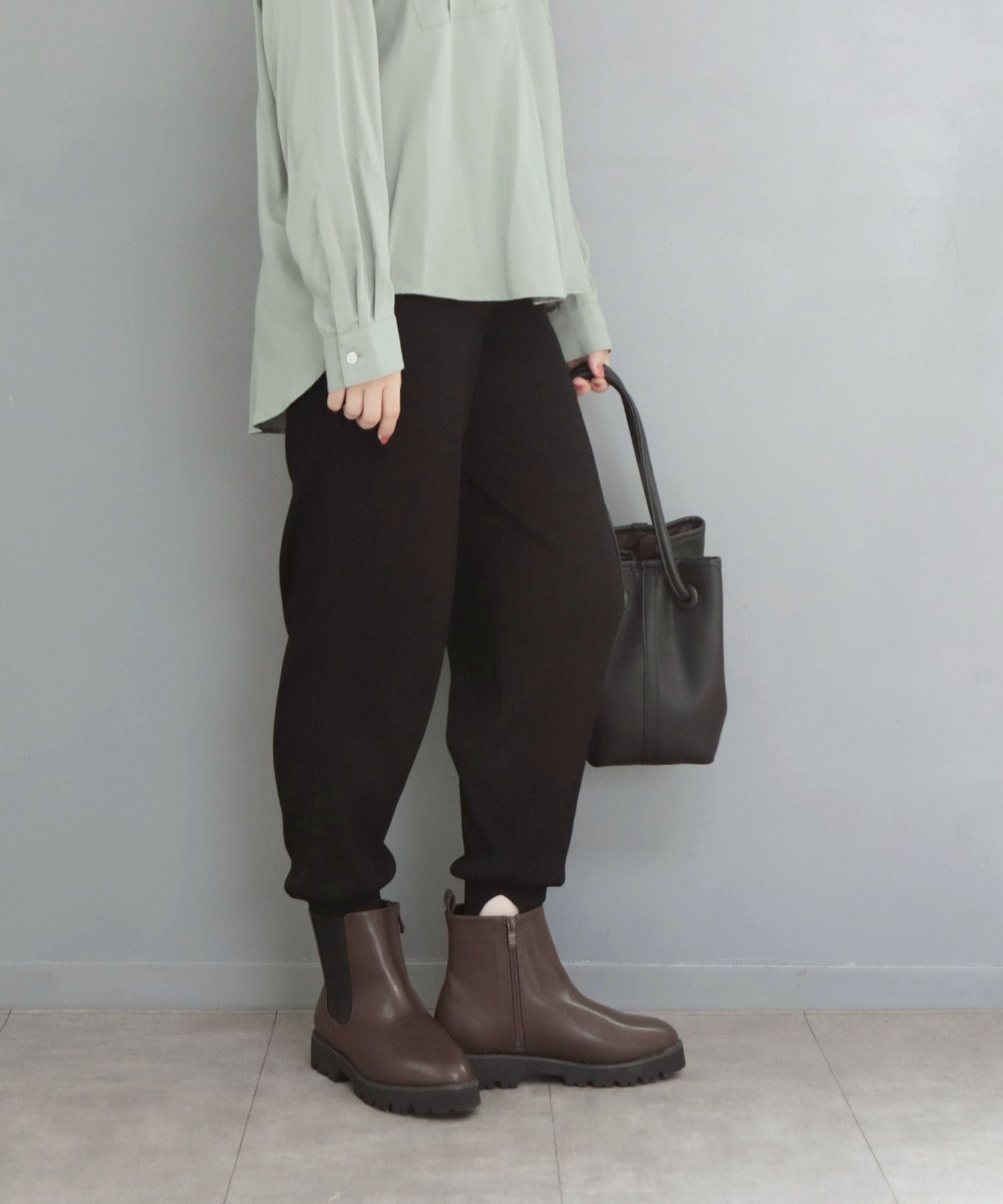 【4E幅広・大きいサイズ】厚底サイドゴアショートブーツ