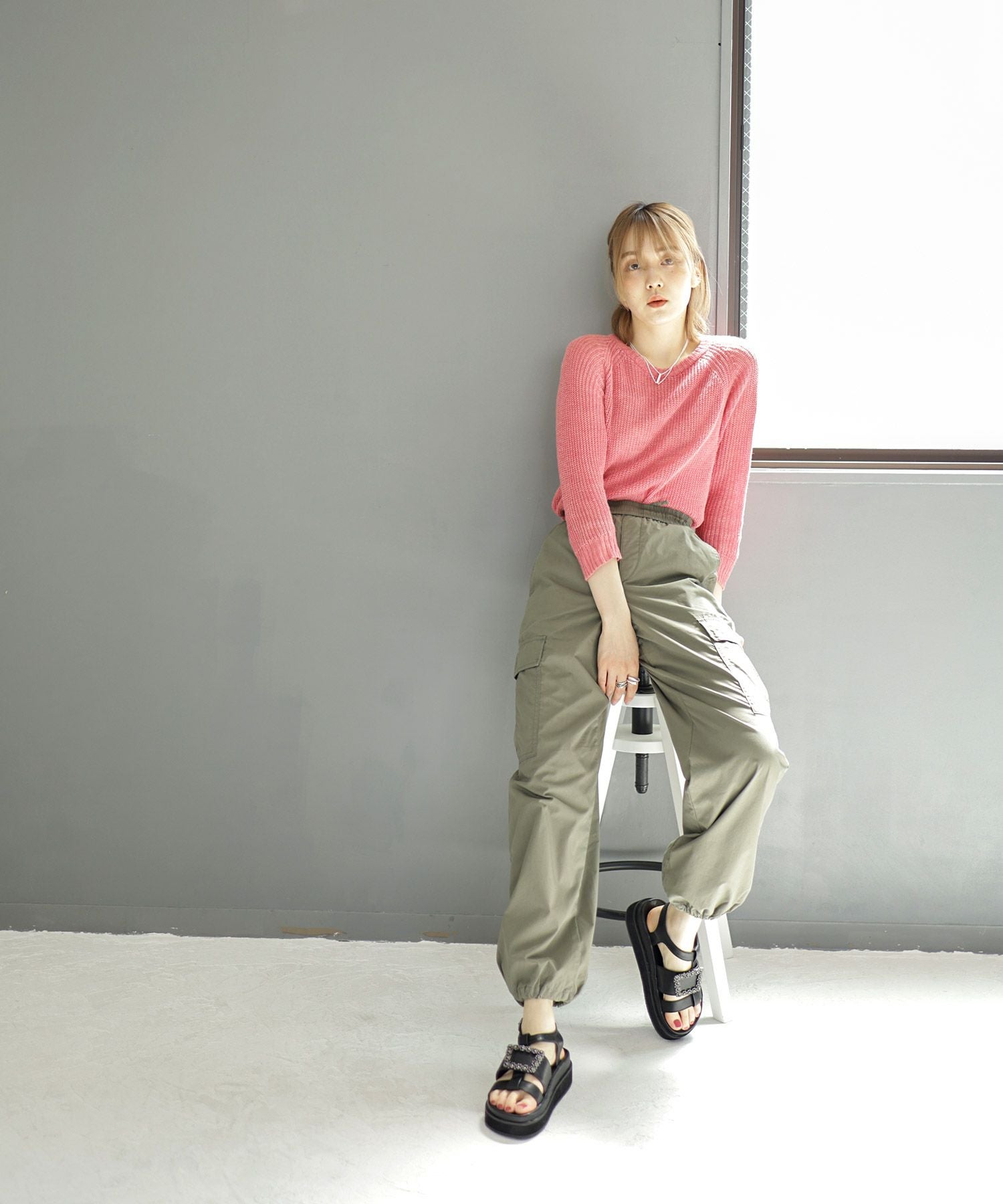 ビジューモチーフ付き厚底フットベッドサンダル▲返品交換不可