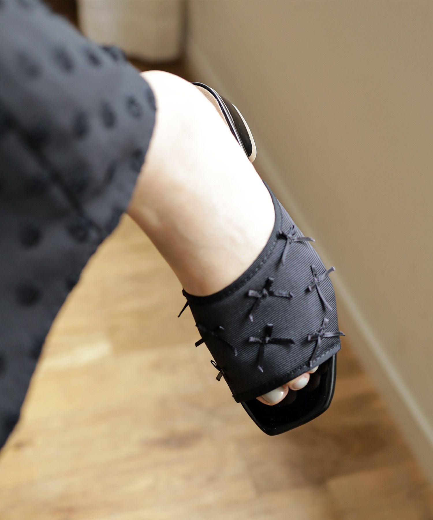 タイニーリボンローヒールミュール【公式ショップ・ZOZOTOWN限定販売アイテム】▲返品交換不可