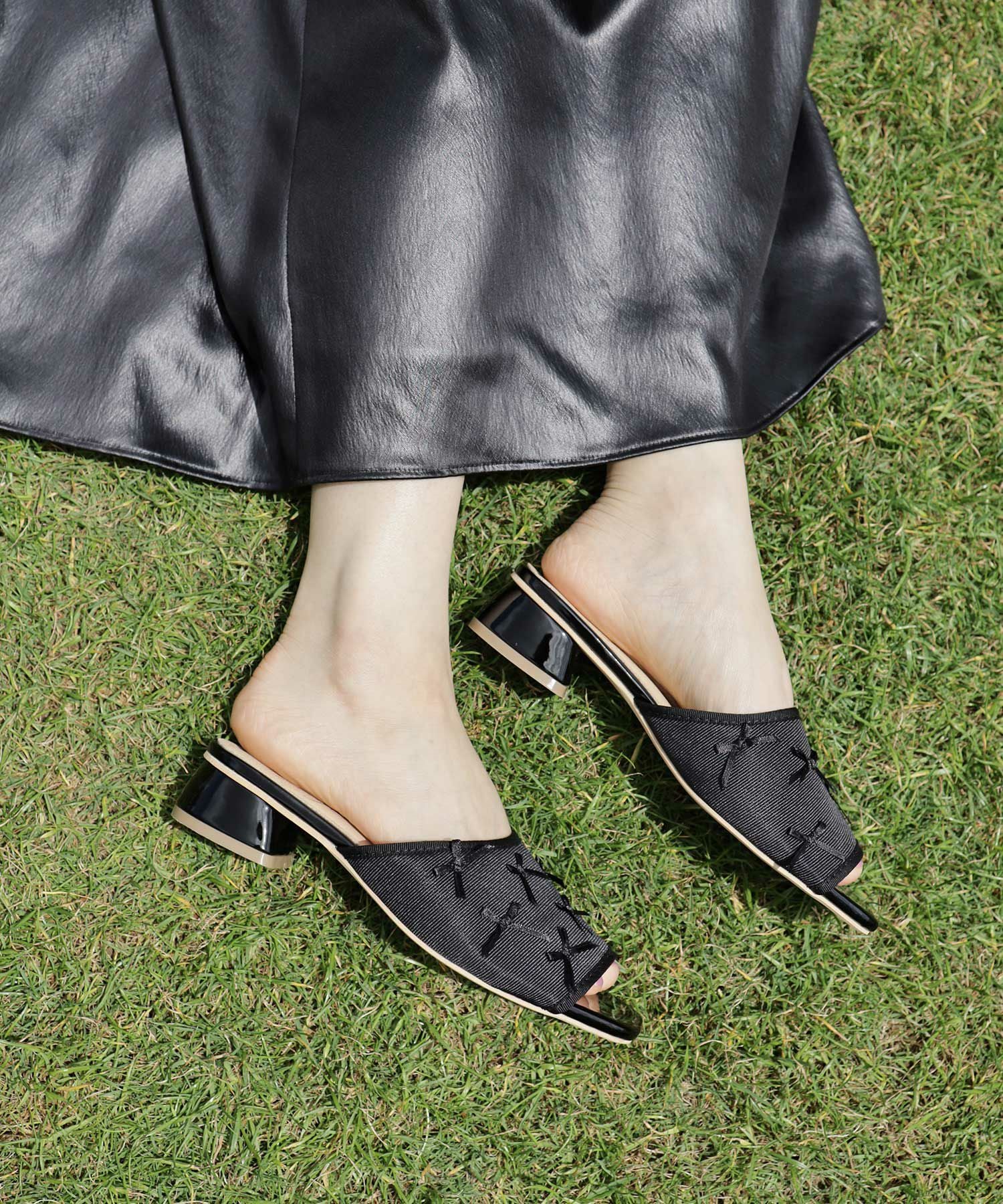 タイニーリボンローヒールミュール【公式ショップ・ZOZOTOWN限定販売アイテム】▲返品交換不可