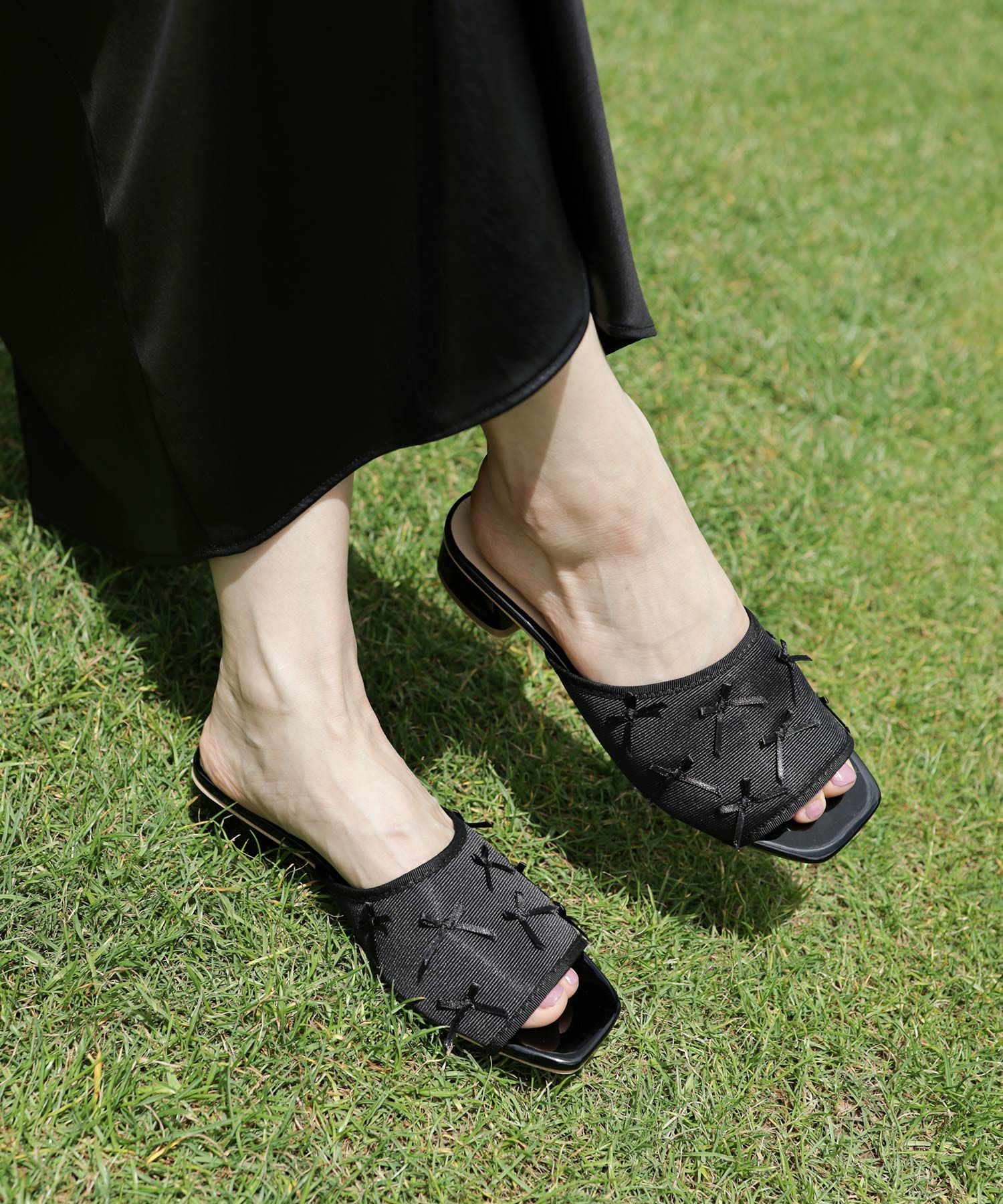 タイニーリボンローヒールミュール【公式ショップ・ZOZOTOWN限定販売アイテム】▲返品交換不可