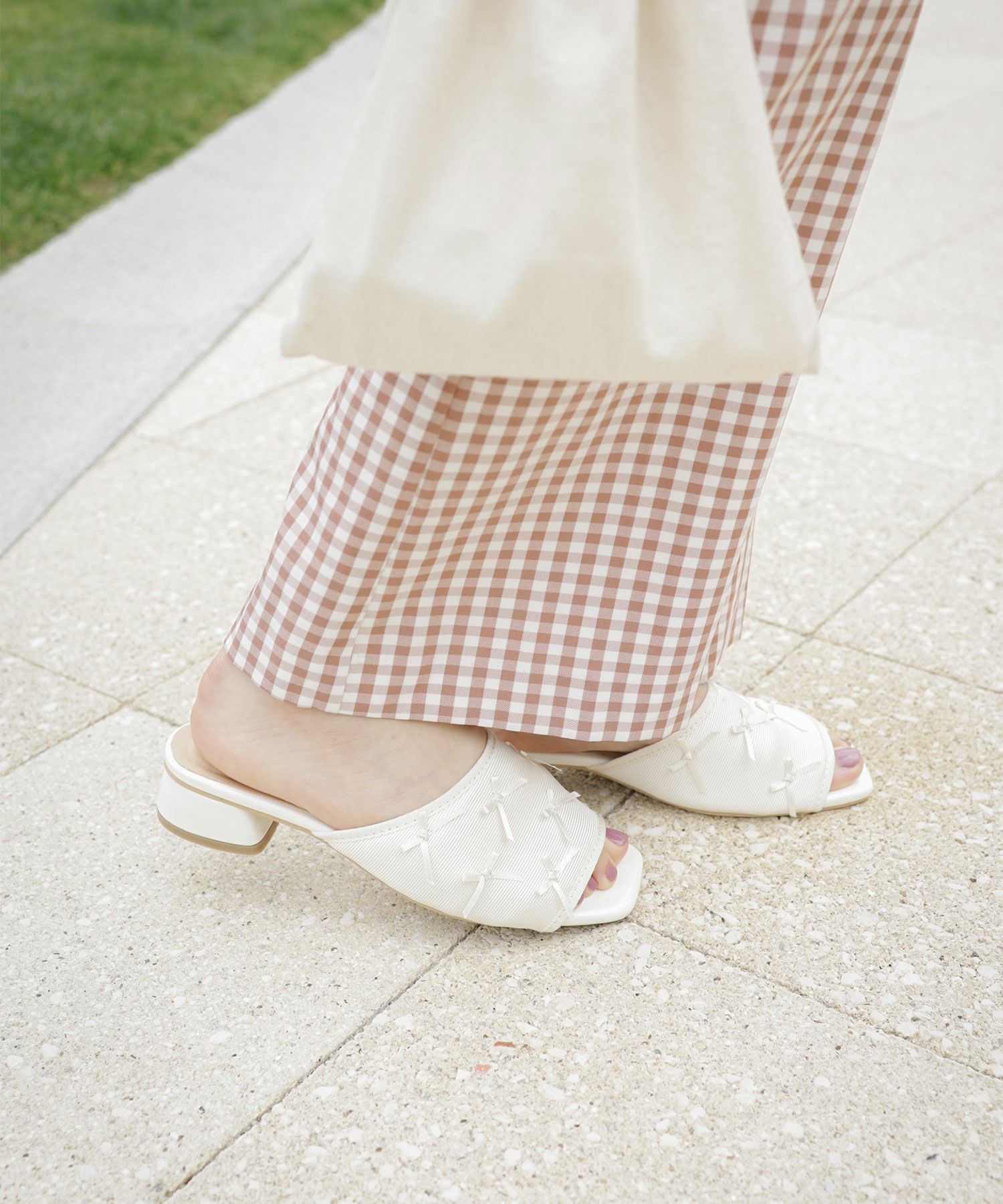 タイニーリボンローヒールミュール【公式ショップ・ZOZOTOWN限定販売アイテム】▲返品交換不可