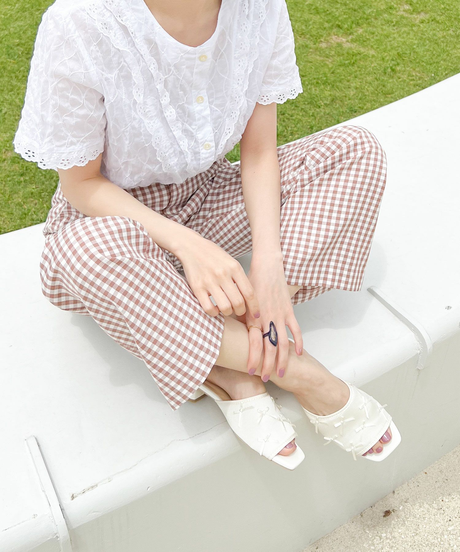 タイニーリボンローヒールミュール【公式ショップ・ZOZOTOWN限定販売アイテム】▲返品交換不可