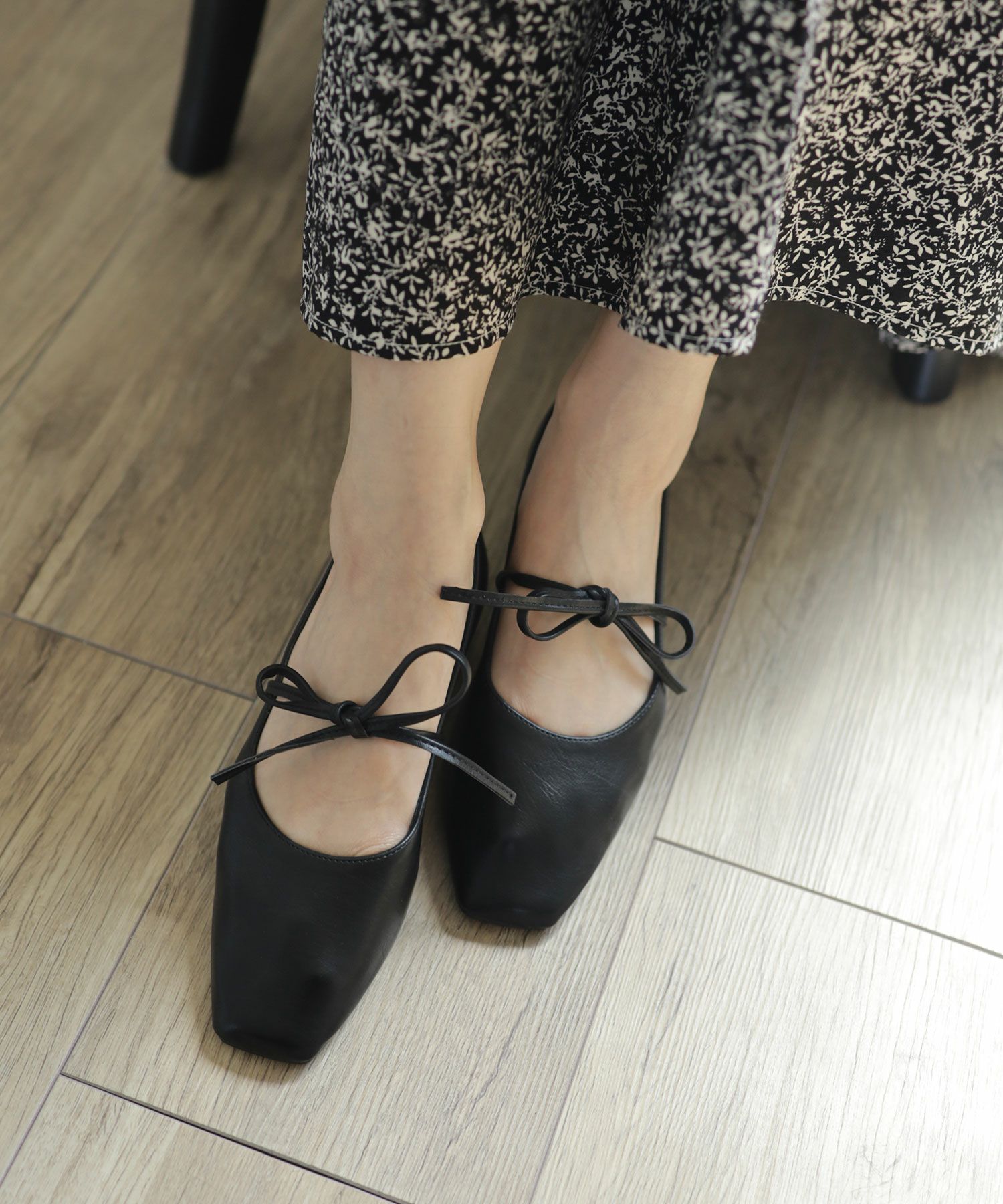 スクエアトゥレースアップバレエシューズ | SESTO(セスト)|レディース