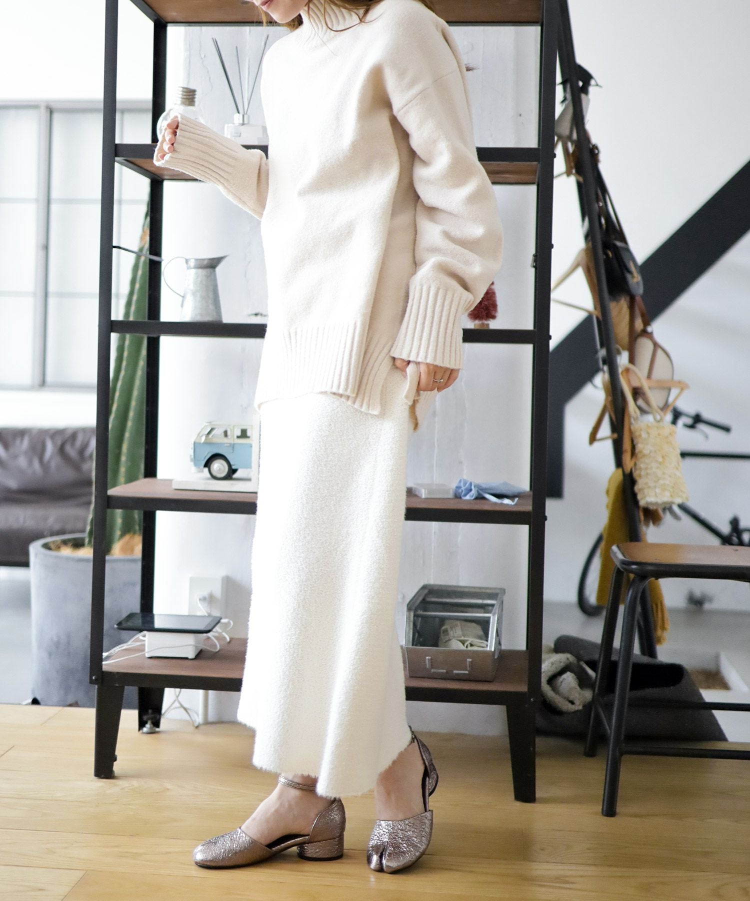 ローヒールタビストラップパンプス▲返品不可