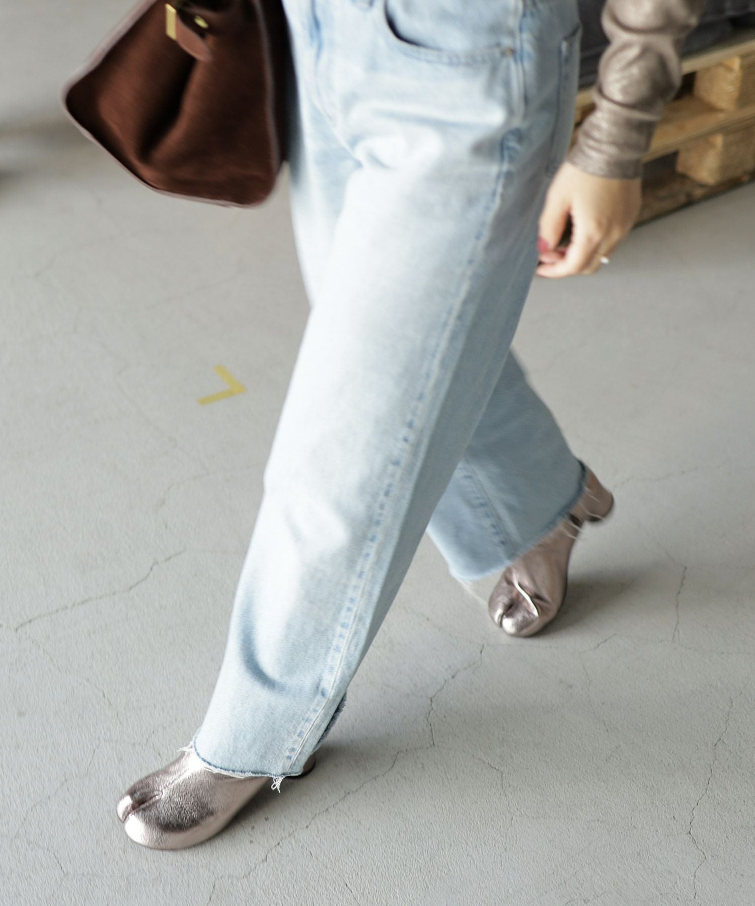 サークルヒール足袋ショートブーツ▲返品不可