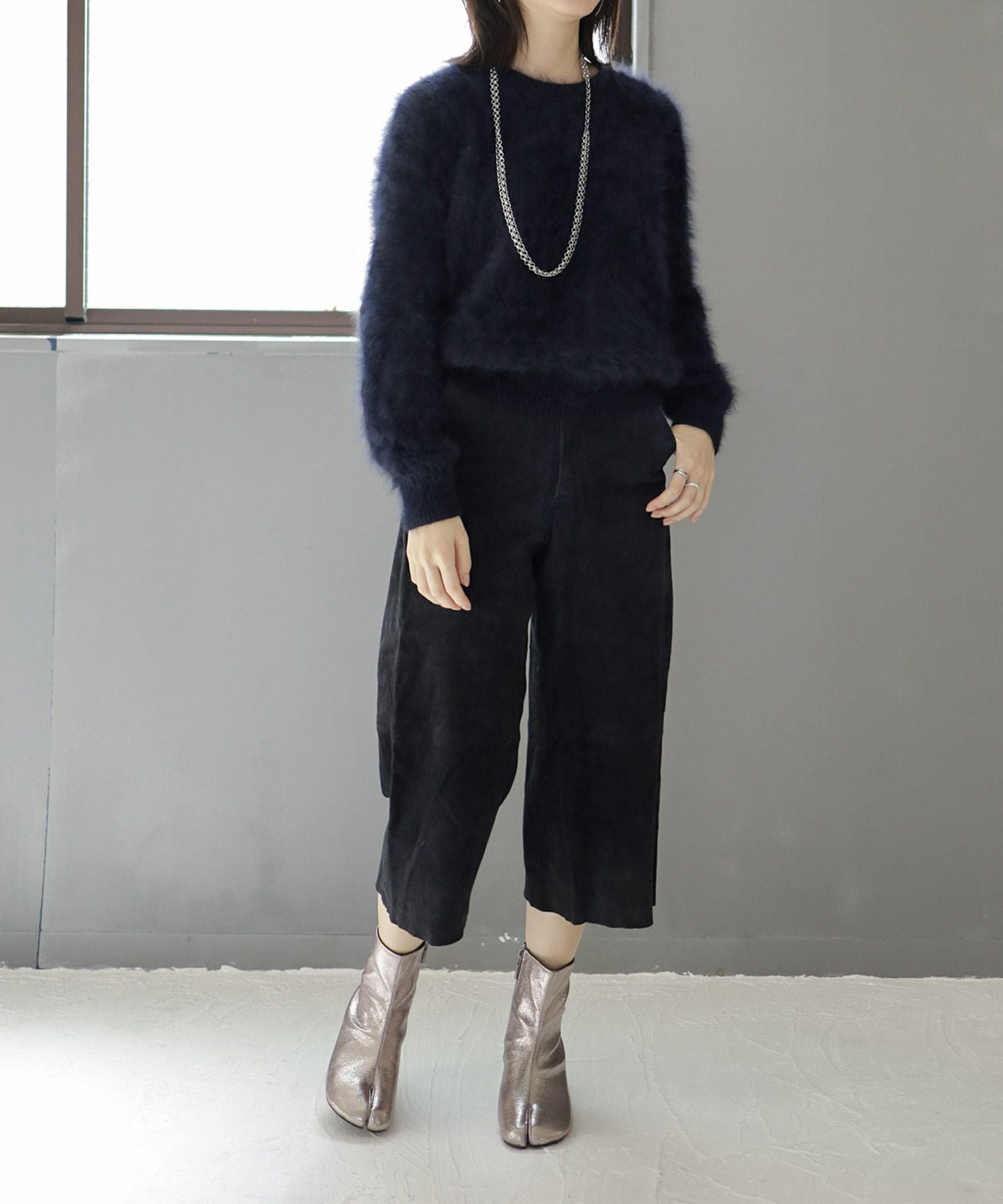 サークルヒール足袋ショートブーツ▲返品不可