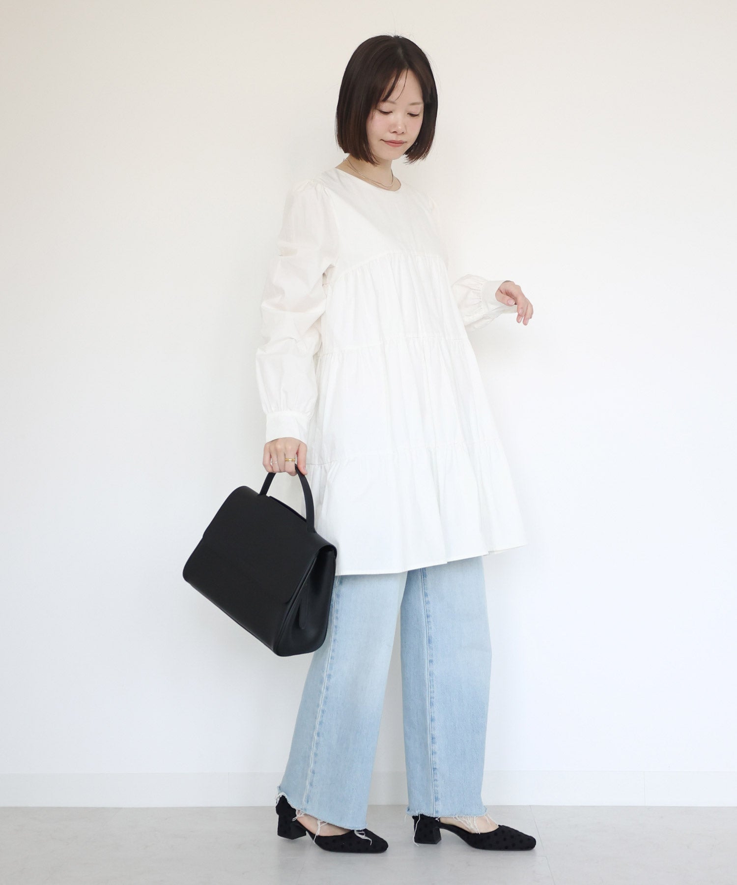 スクエアトゥメリージェーンストラップパンプス